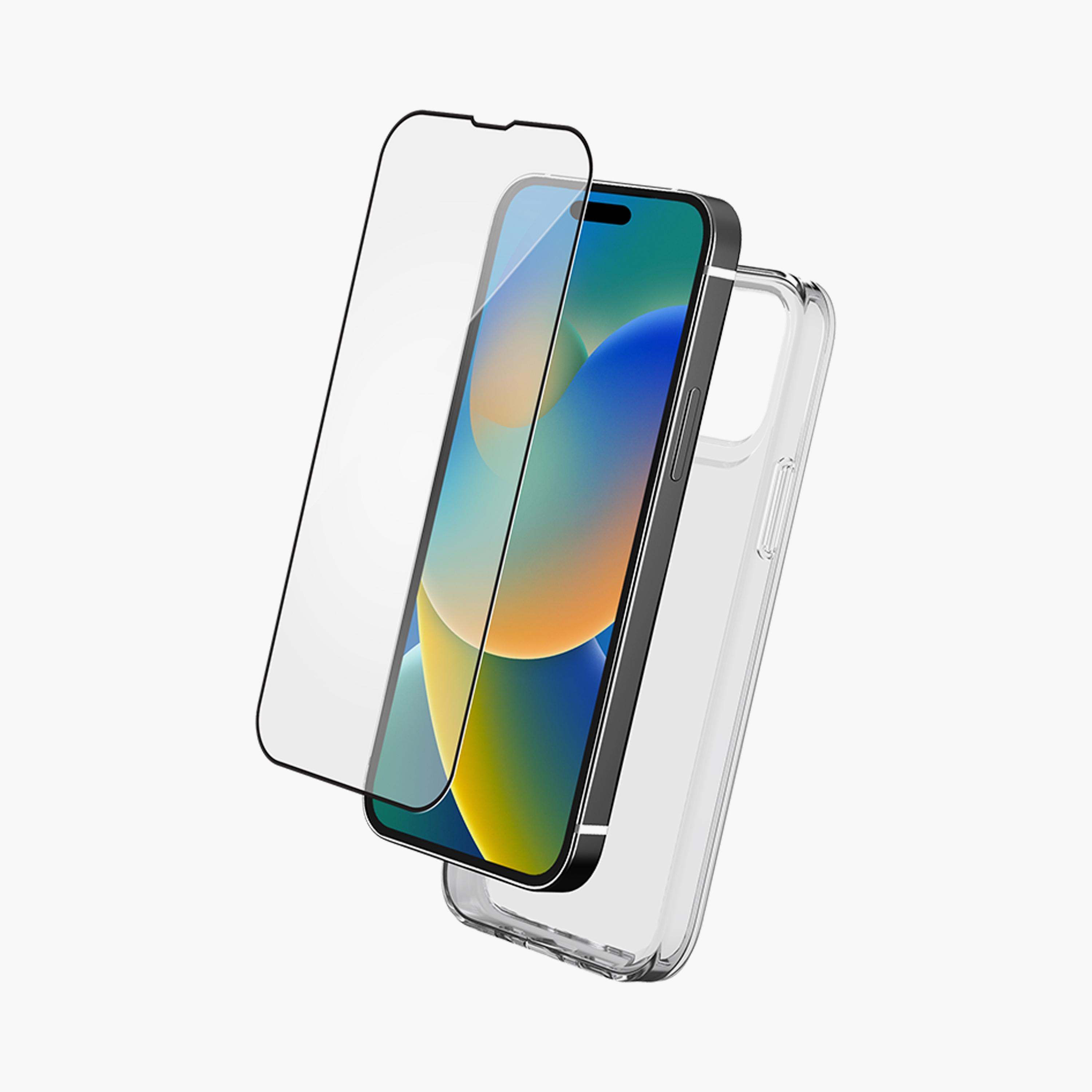 مجموعة جراب شفاف + زجاج مقوى + إطار ذكي لهاتف آيفون 15 من بيج بن فورس | PACKSILIVTIP15-electronics-accessories-mobileaccesories-image-1