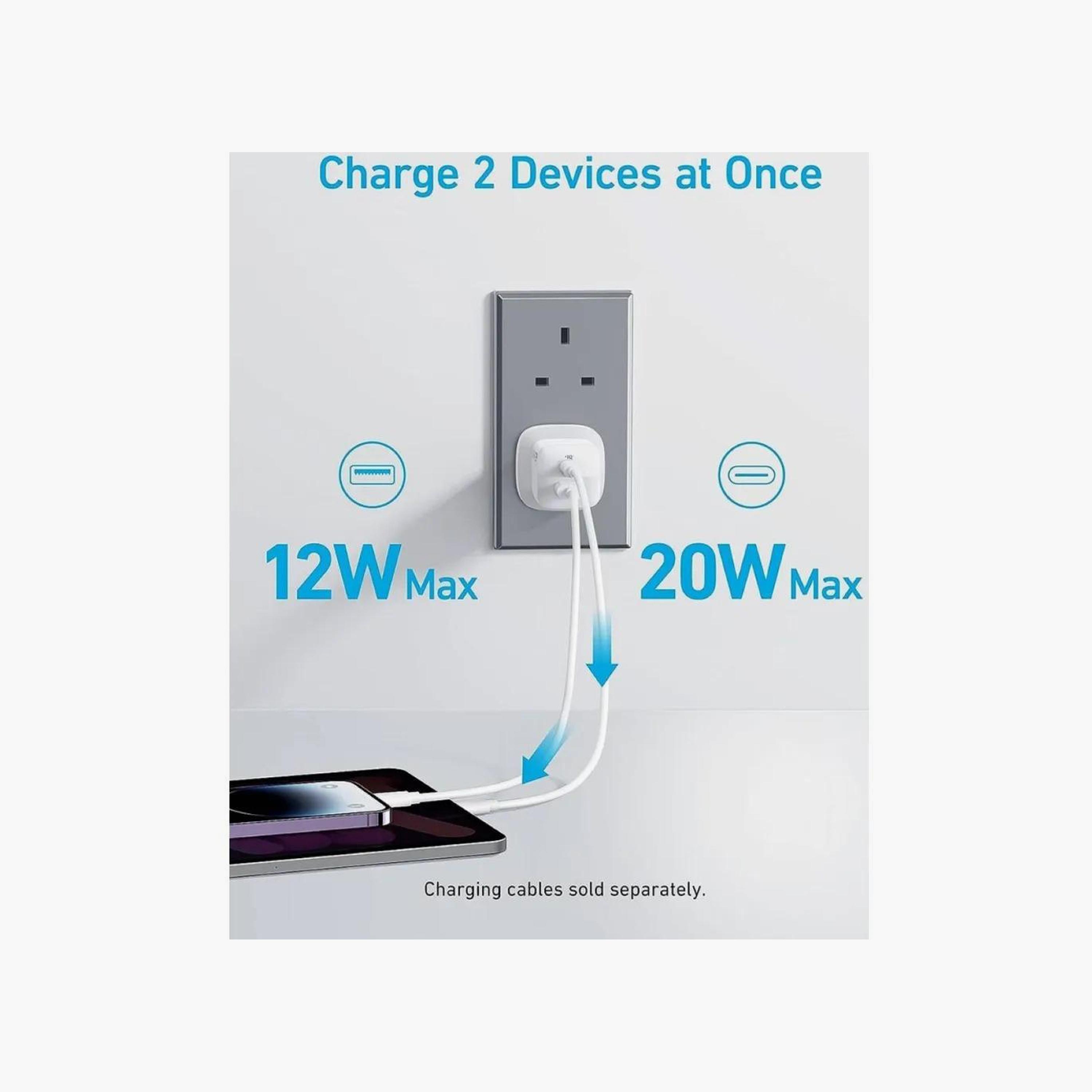 شاحن حائط أنكر 323 بقوة 33 واط مع كابل USB سي إلى سي 3 أقدام شحن سريع بمنفذ مزدوج | AN.B2331K21.WT-PROMO_EMAX_AE_ENBD_131026-image-5