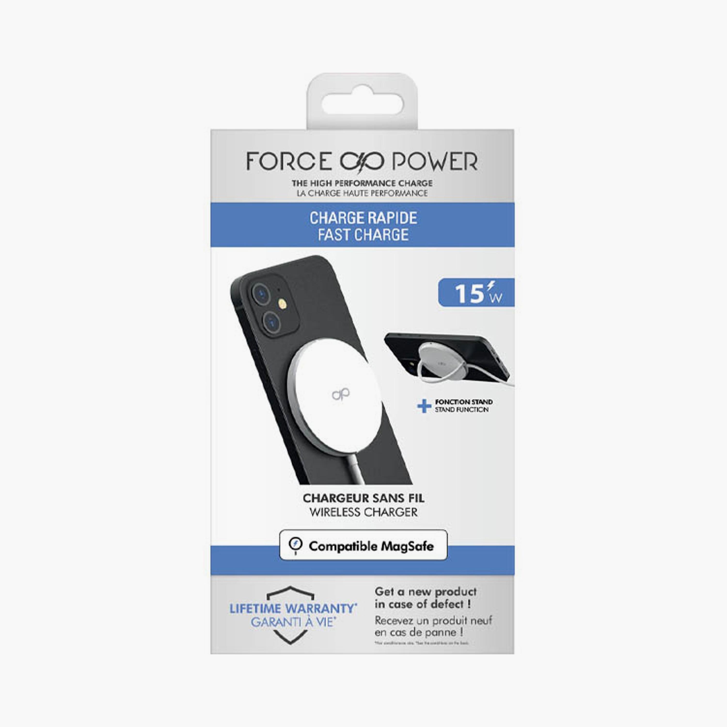 Force Power 15W MagSafe Compatible Wireless Charger Stand Function White|FPMSINDPAD15WWNOCS-electronics-accessories-mobileaccesories-image-4