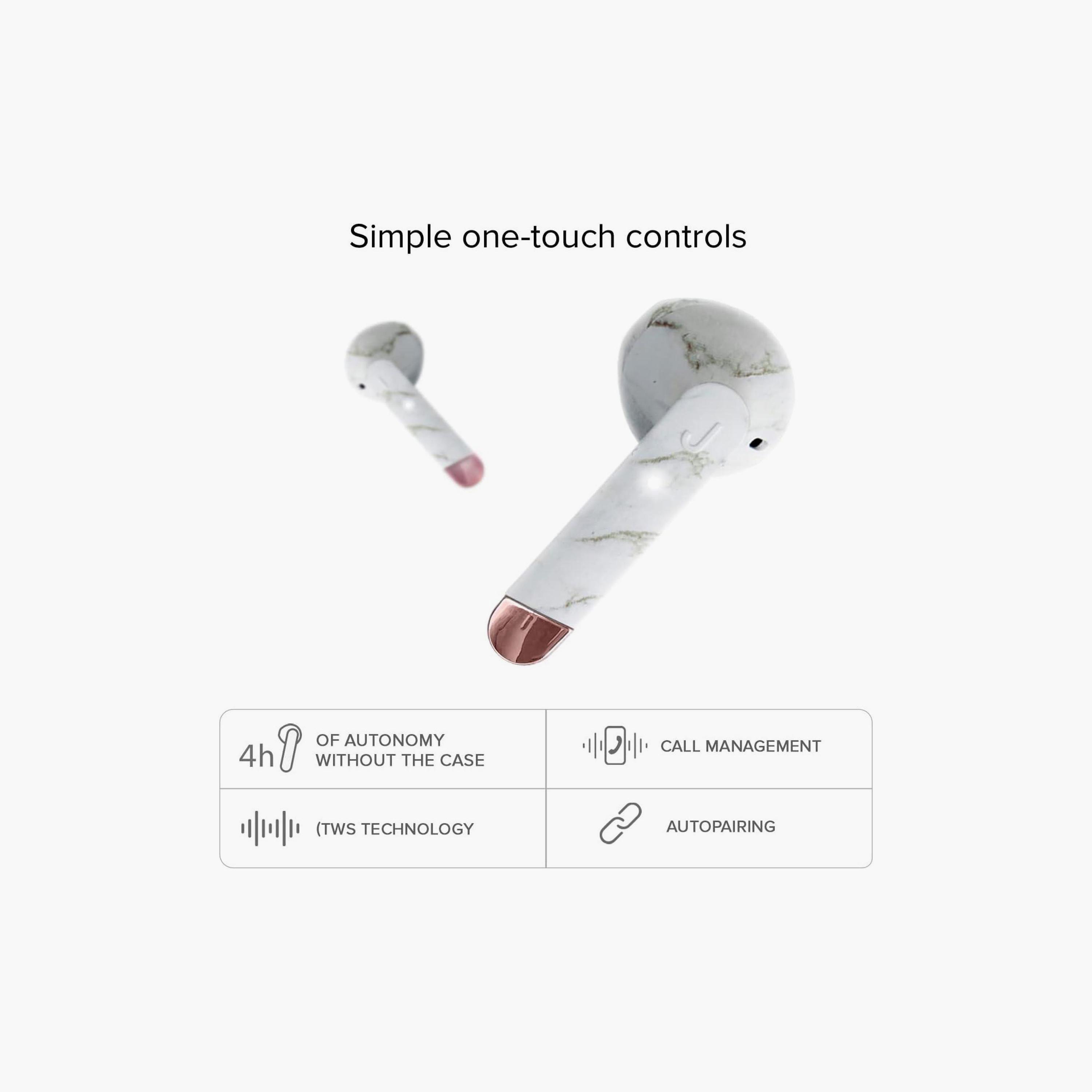 SBS TWS Hoox Semi In-Ear Earphones with 400 mAh Charging Case Marble Effect|TEJZEARHOOXBTMAR-electronics-headphonesandearphones-image-2