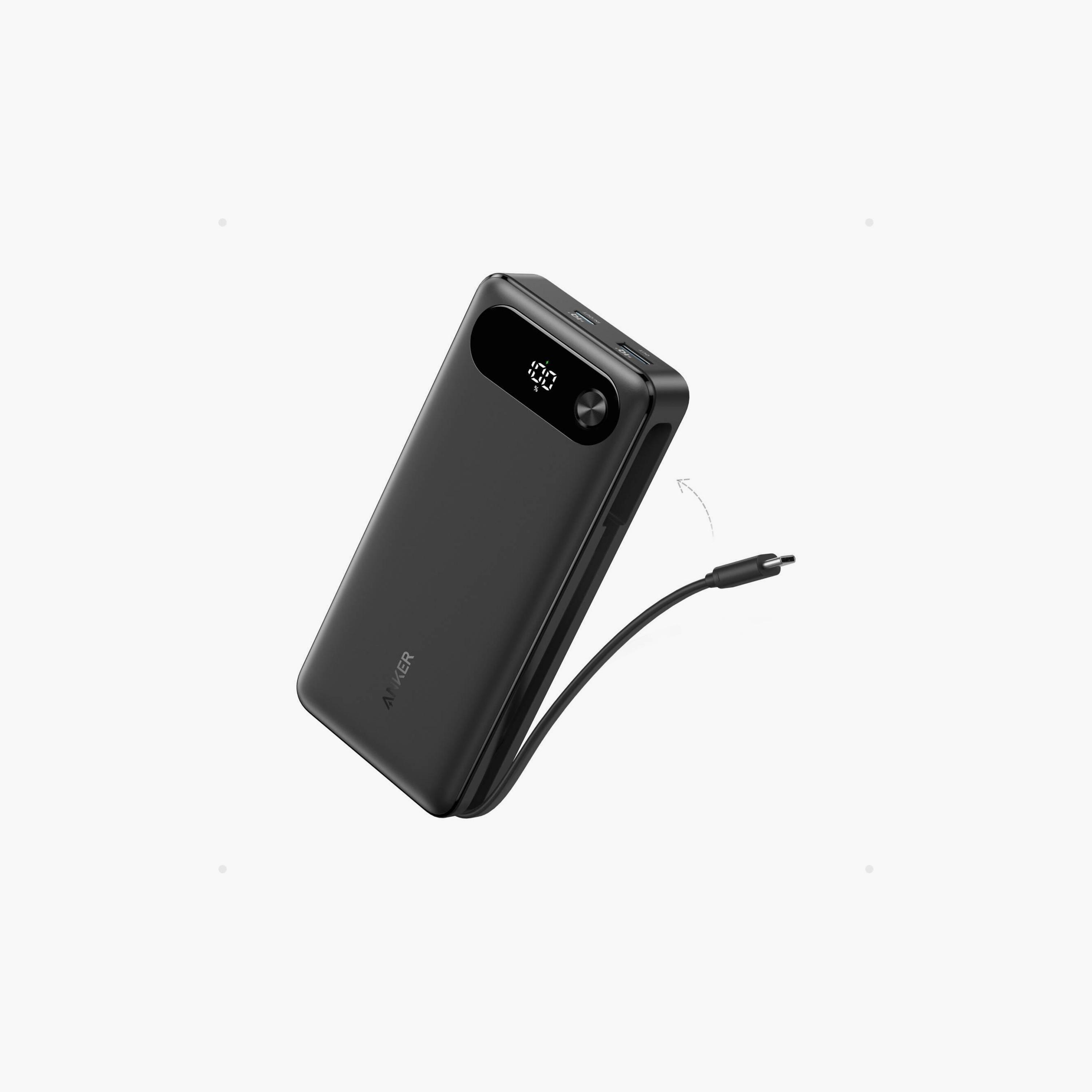 باور بانك أنكر 20000 مللي أمبير 87 واط شحن سريع مع كابل USB سي 2 USB سي 1 USB إيه | AN.A1383H11.BK-electronics-accessories-mobileaccesories-image-1