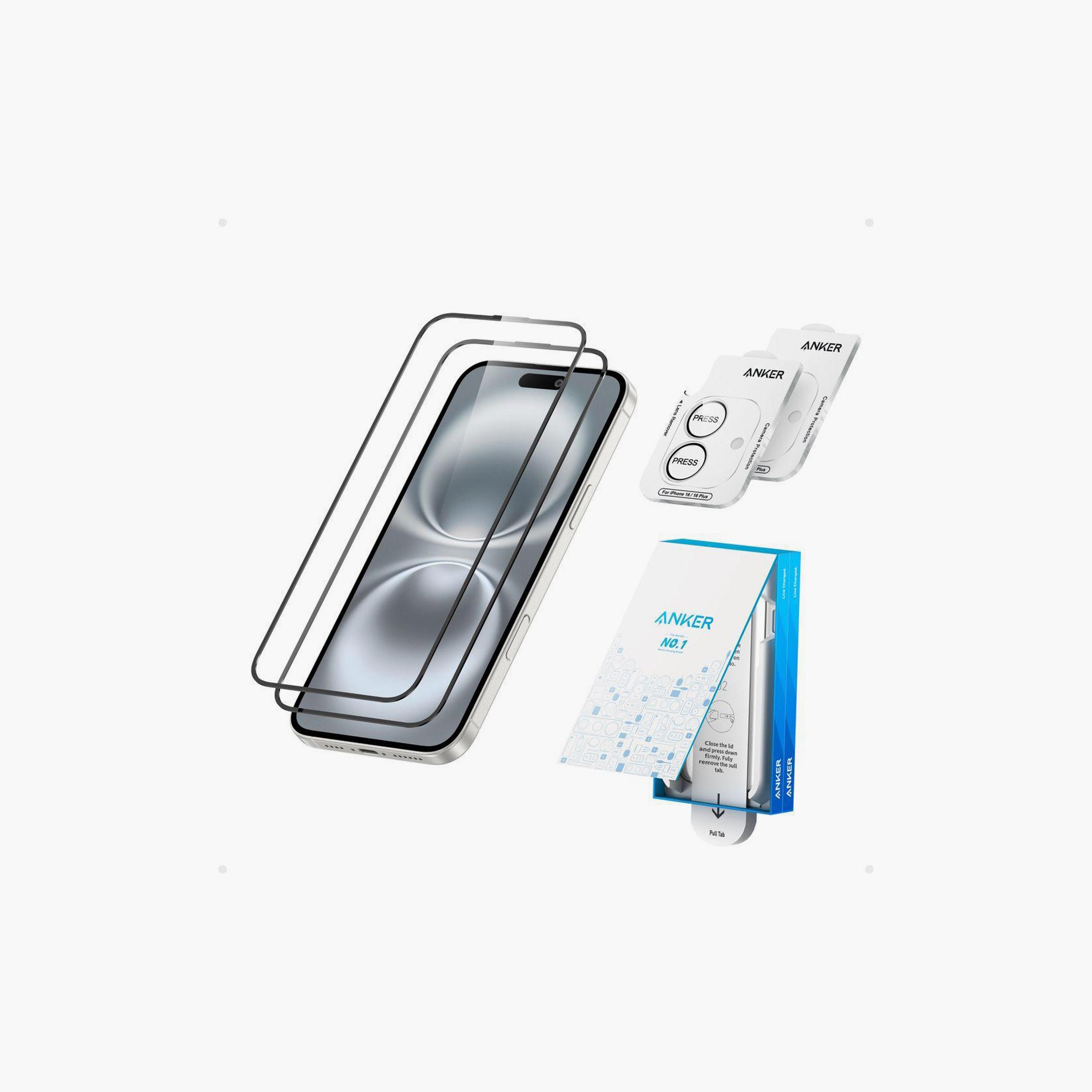 Anker 2-Pack Easy Fit HD Screen and Camera Lens Protectors Kit For iPhone 16 Pro Max|A720FHVC-electronics-accessories-mobileaccesories-image-1