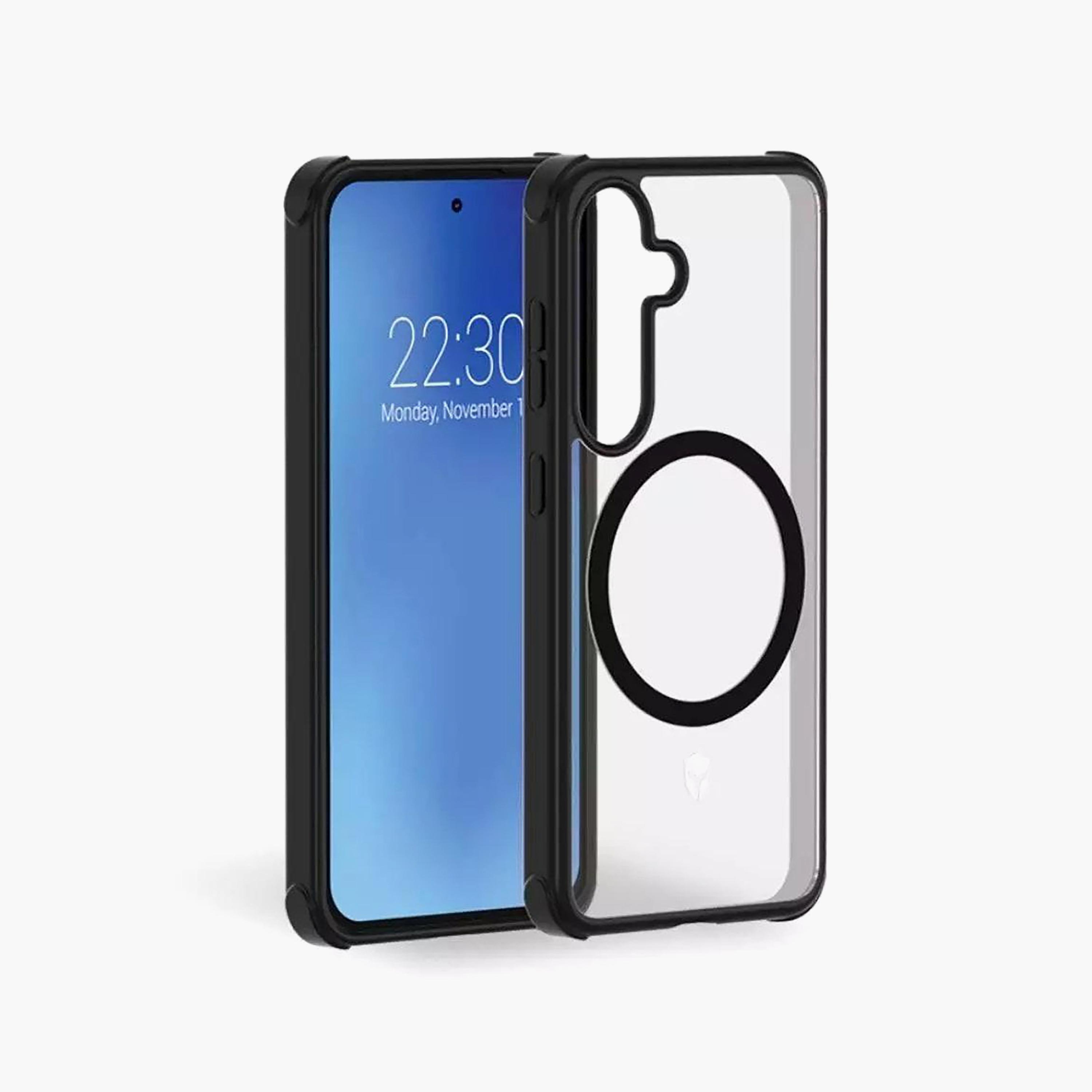 جراب فورس معزز لهاتف سامسونج جالكسي إس 24 آير فروست شفاف أسود | FCAIRFRMAGGS24B-electronics-accessories-mobileaccesories-image-1