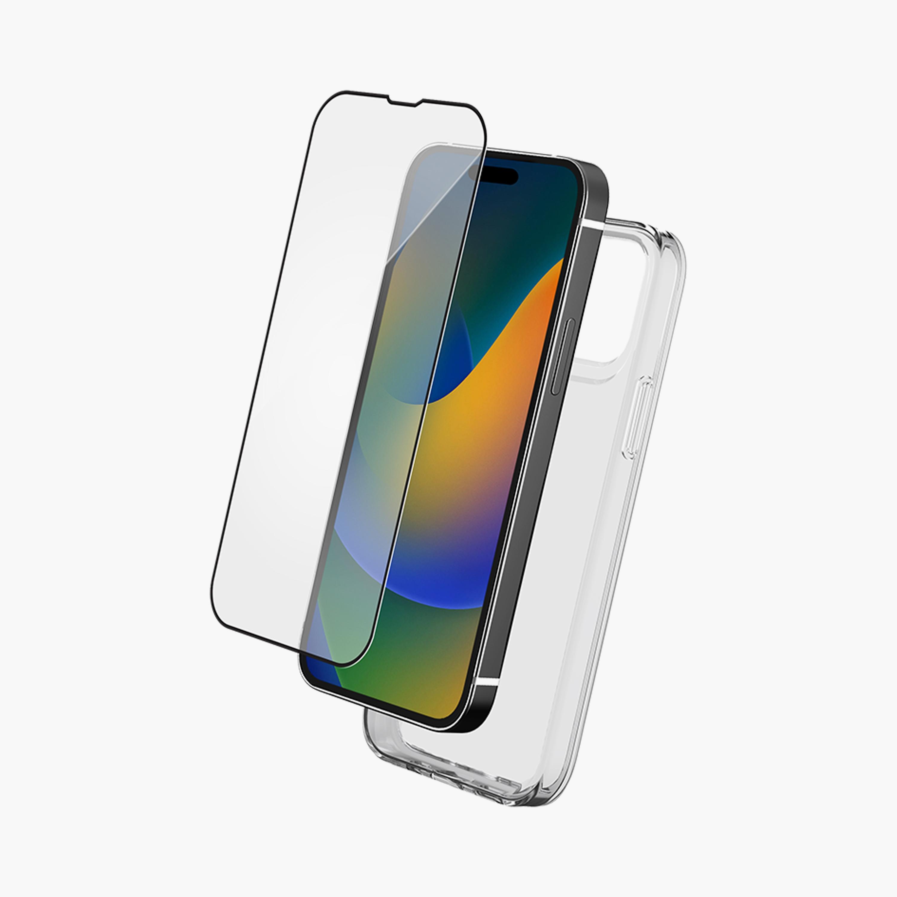 مجموعة جراب شفاف + زجاج مقوى + إطار ذكي لهاتف آيفون 15 برو من بيج بن فورس | PACKSILIVTIP15P-electronics-accessories-mobileaccesories-image-1