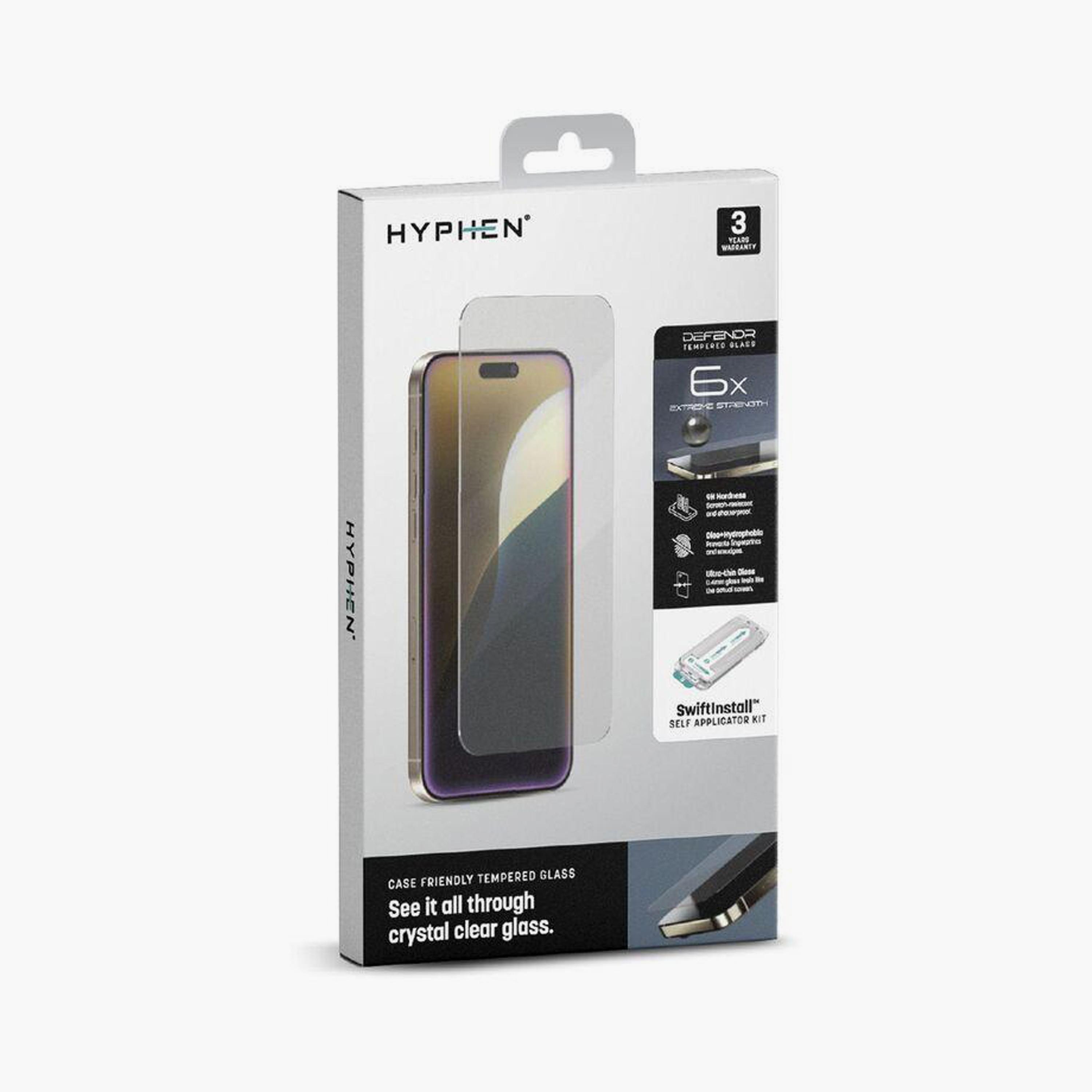 Hyphen Defender Case Friendly Tempered Glass for iPhone 16 Pro Max 6.9 with GRS Applicator-electronics-accessories-mobileaccesories-image-5