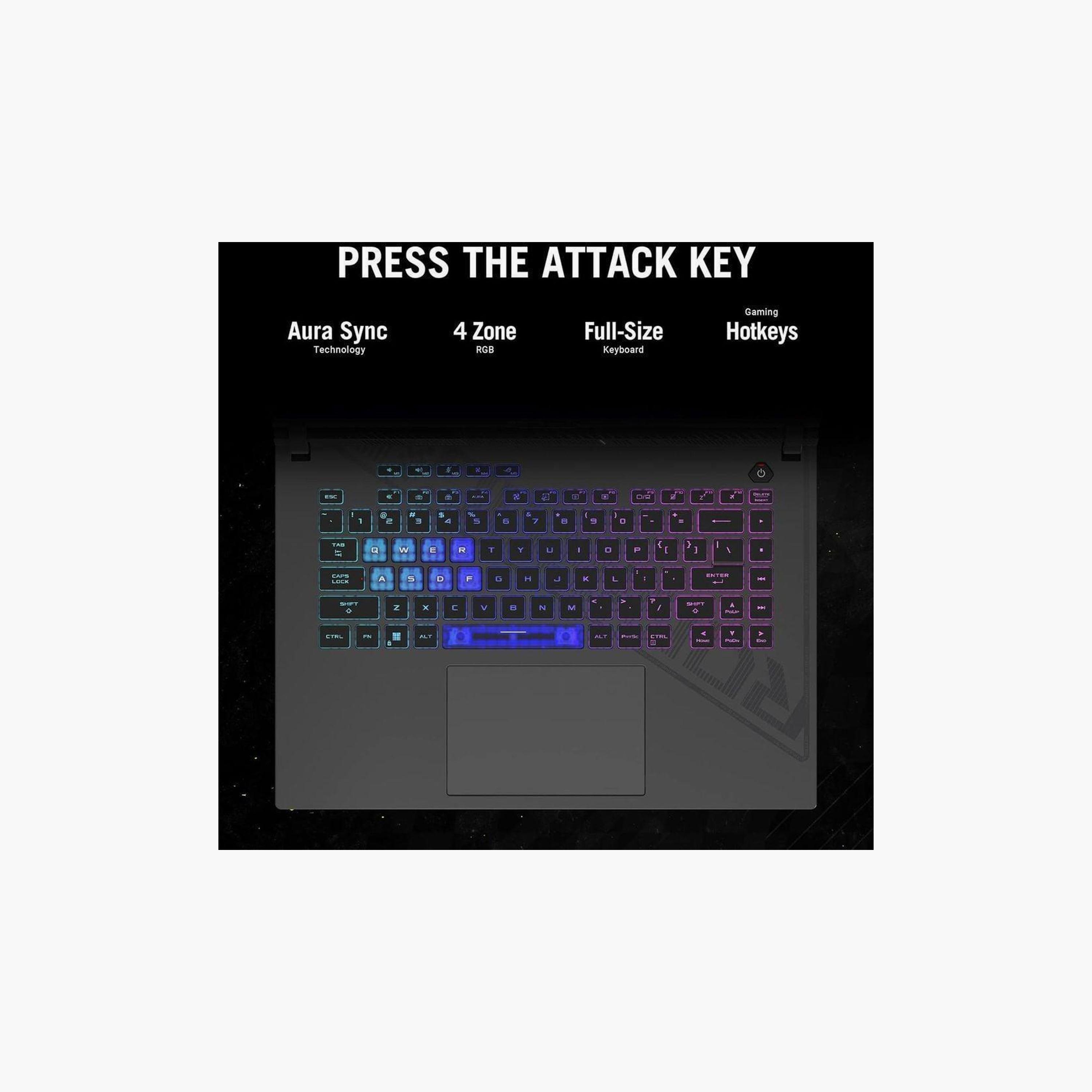 لابتوب ألعاب أسوس روج ستريكس G16 الجيل13 i5 شاشة 16" FHD RAM 16 جيجا SSD 512 جيجا RTX 4050 رمادي-electronics-laptops-image-4