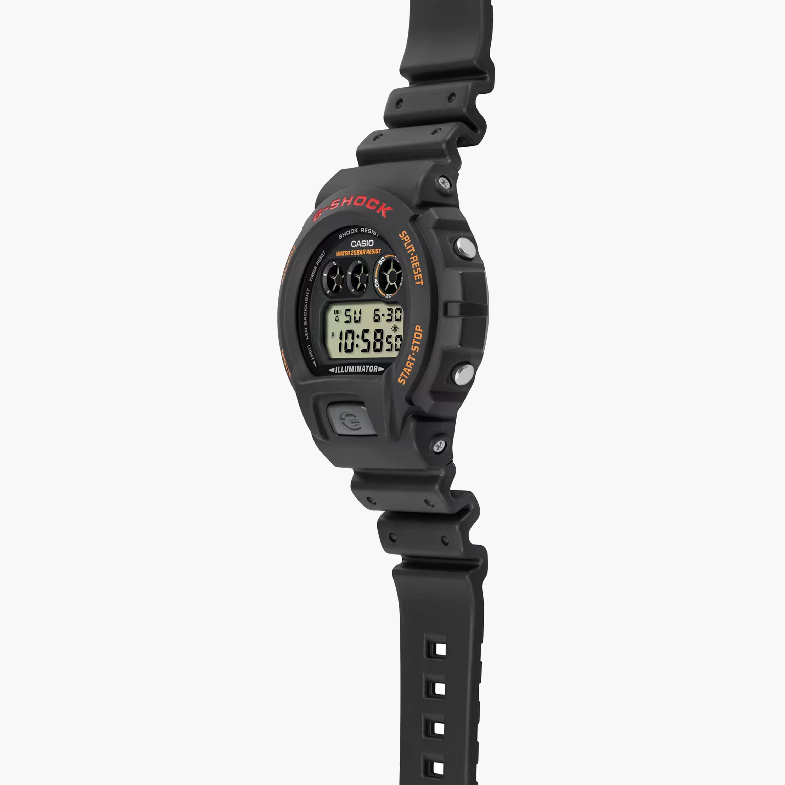 ساعة G-SHOCK رجالي بحزام بلاستيكي رقمي أسود 53 مم | DW-6900UB-9DR-men-watchesandjewellery-watches-image-2