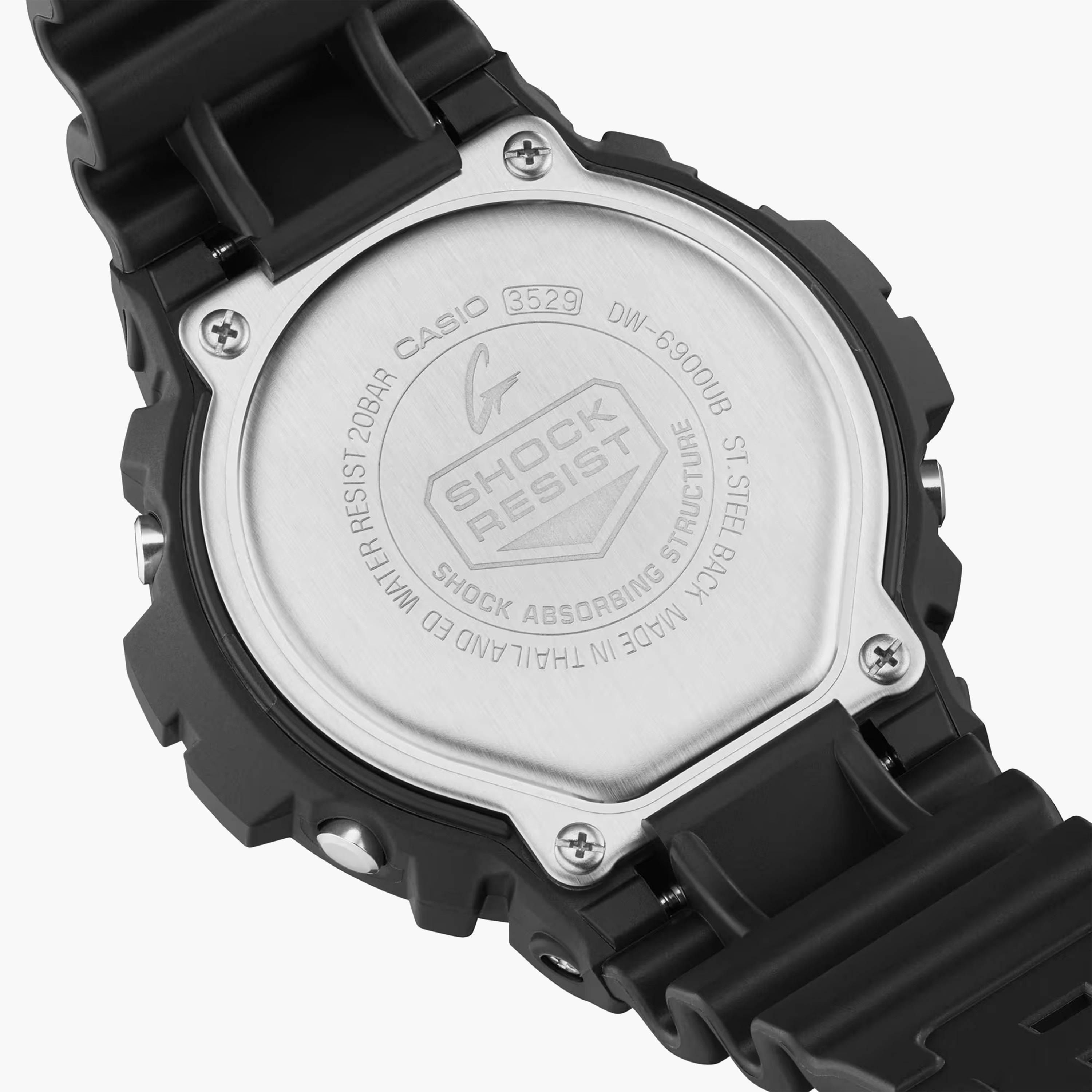 ساعة G-SHOCK رجالي بحزام بلاستيكي رقمي أسود 53 مم | DW-6900UB-9DR-men-watchesandjewellery-watches-image-4