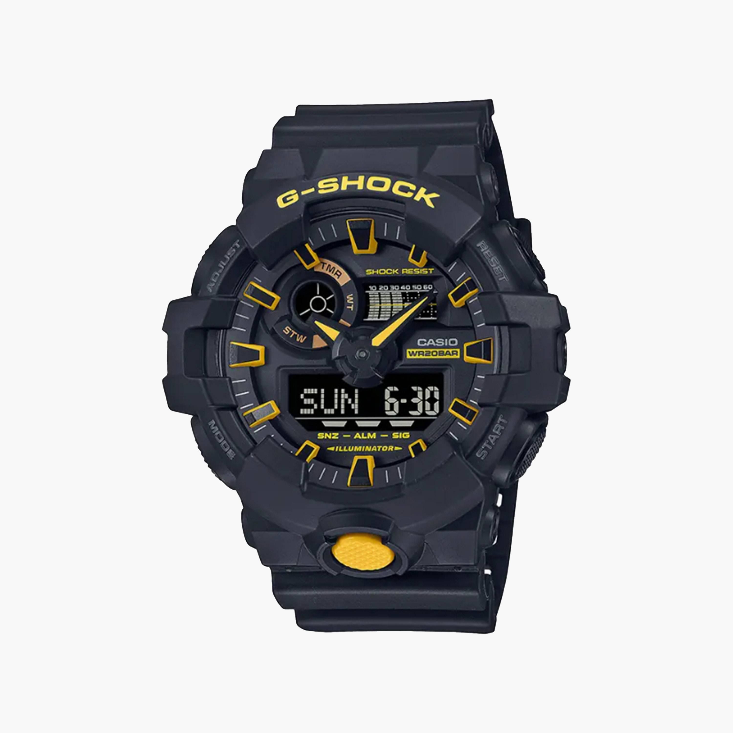 G-SHOCK ساعة رجالية بحزام سيليكون تناظري رقمي أسود | GA-700CY-1ADR-men-watchesandjewellery-watches-image-1