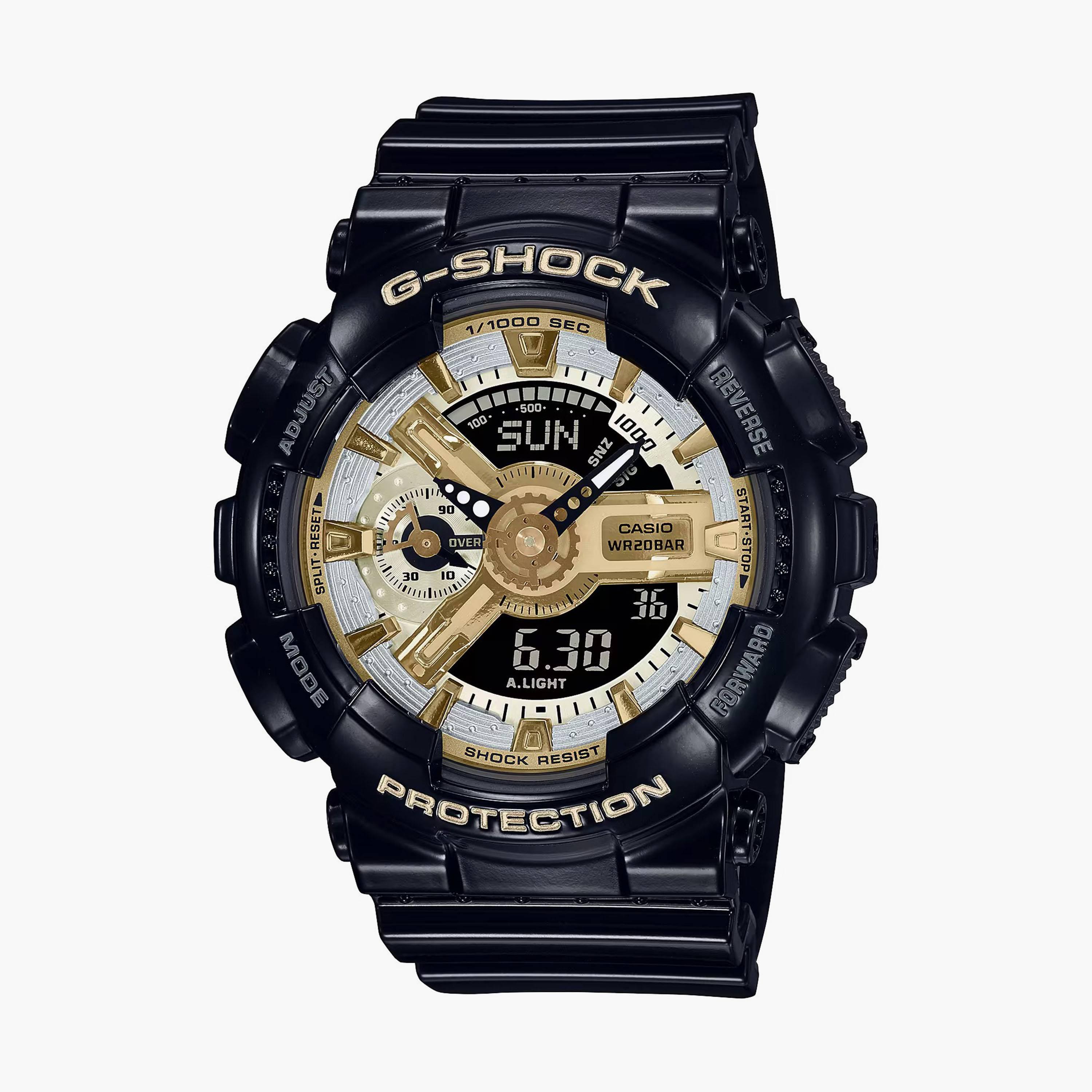 ساعة G-Shock للنساء بحزام سيليكون تناظري رقمي أسود | GMA-S110GB-1ADR-men-watchesandjewellery-watches-image-1