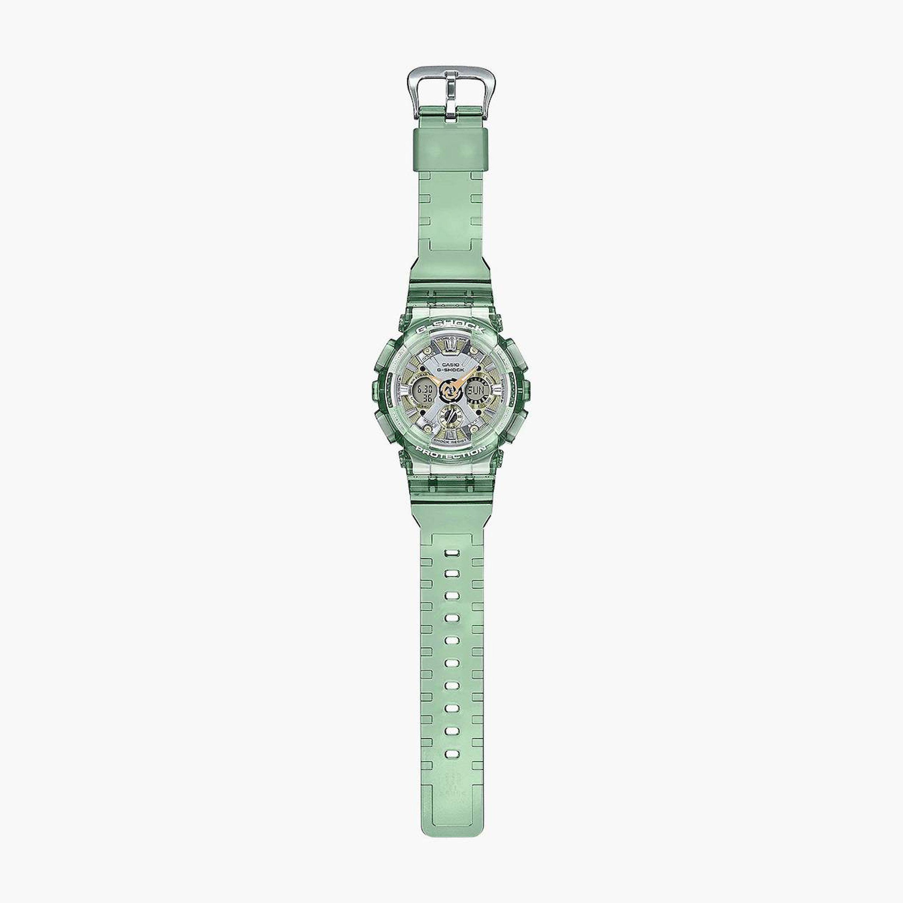 ساعة جي شوك نسائية بحزام من الراتنج الأخضر بعرض تناظري رقمي - GMA-S120GS-3ADR-men-watchesandjewellery-watches-image-4