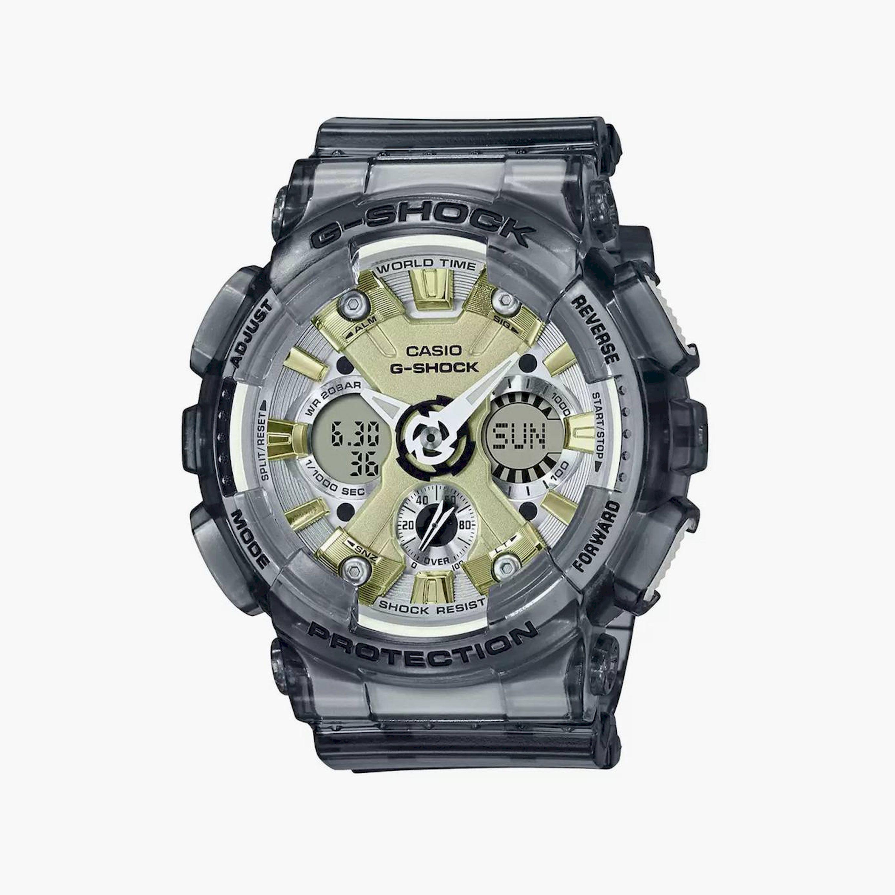 ساعة جي شوك نسائية بحزام من الراتنج الرمادي بتناظر رقمي - GMA-S120GS-8ADR-men-watchesandjewellery-watches-image-1