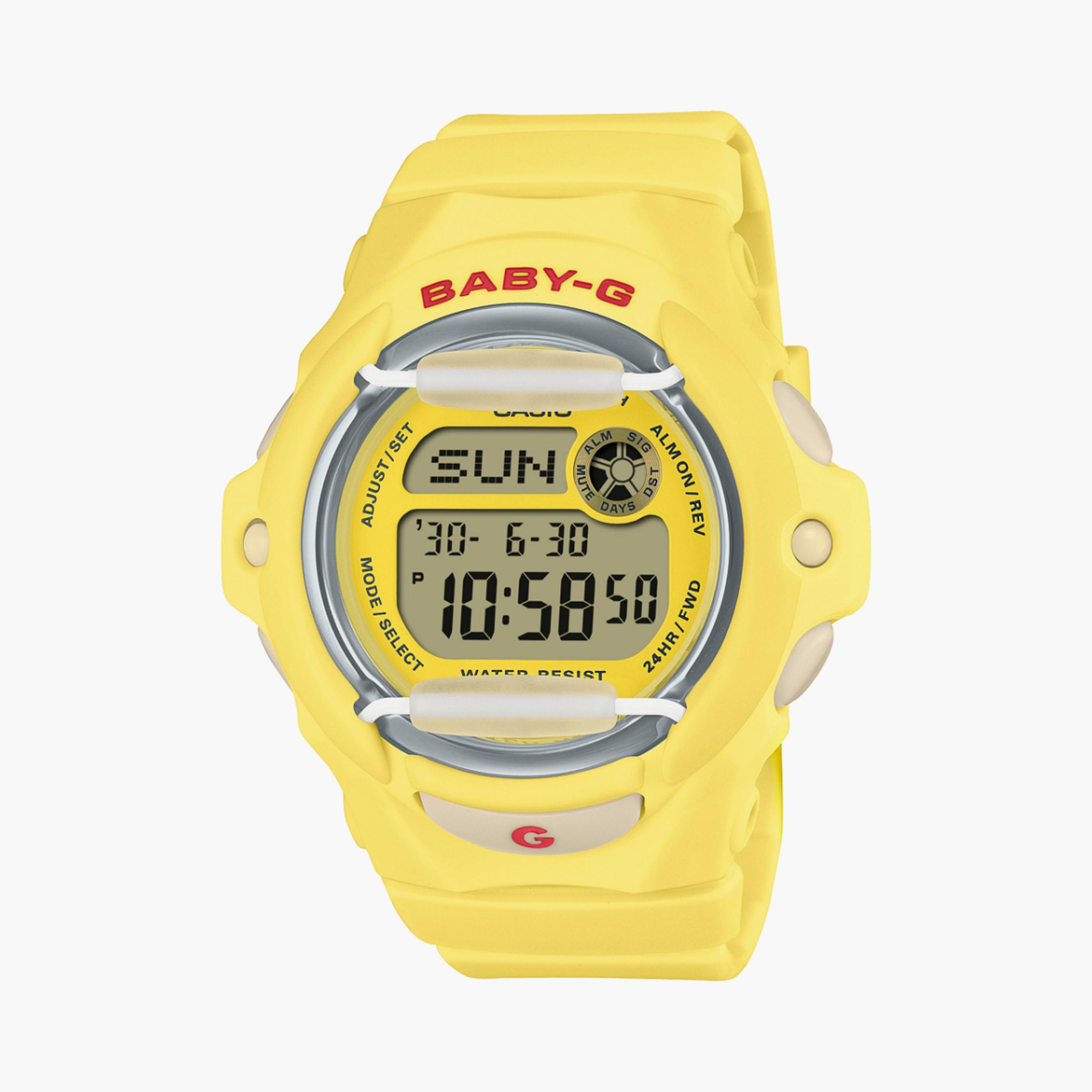 كاسيو بيبي-جي ساعة نسائية 43 مم صفراء رقمية بسوار سيليكون | BG-169CH-9DR-women-watchesandjewellery-watches-image-1