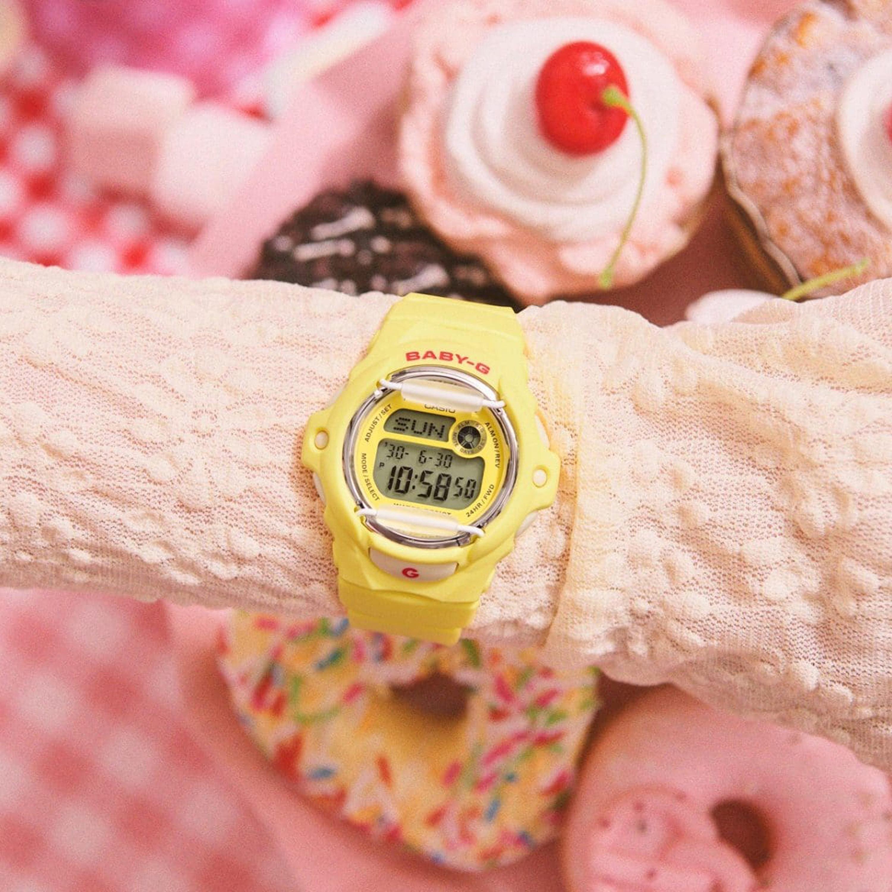 كاسيو بيبي-جي ساعة نسائية 43 مم صفراء رقمية بسوار سيليكون | BG-169CH-9DR-women-watchesandjewellery-watches-image-3