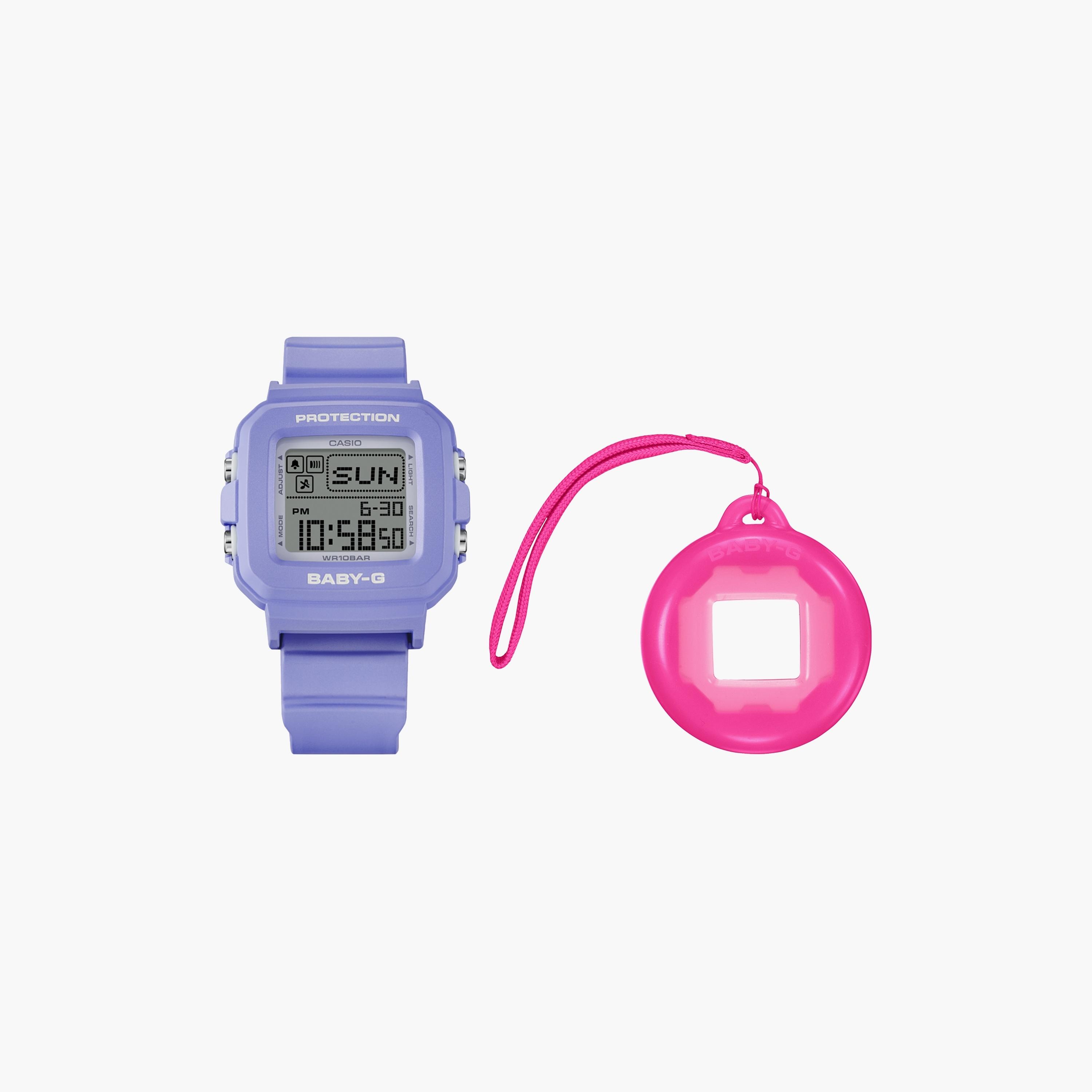 كاسيو بيبي-جي ساعة نسائية 39 مم بنفسجية رقمية بسوار سيليكون | BGD-10K-6DR-women-watchesandjewellery-watches-image-1