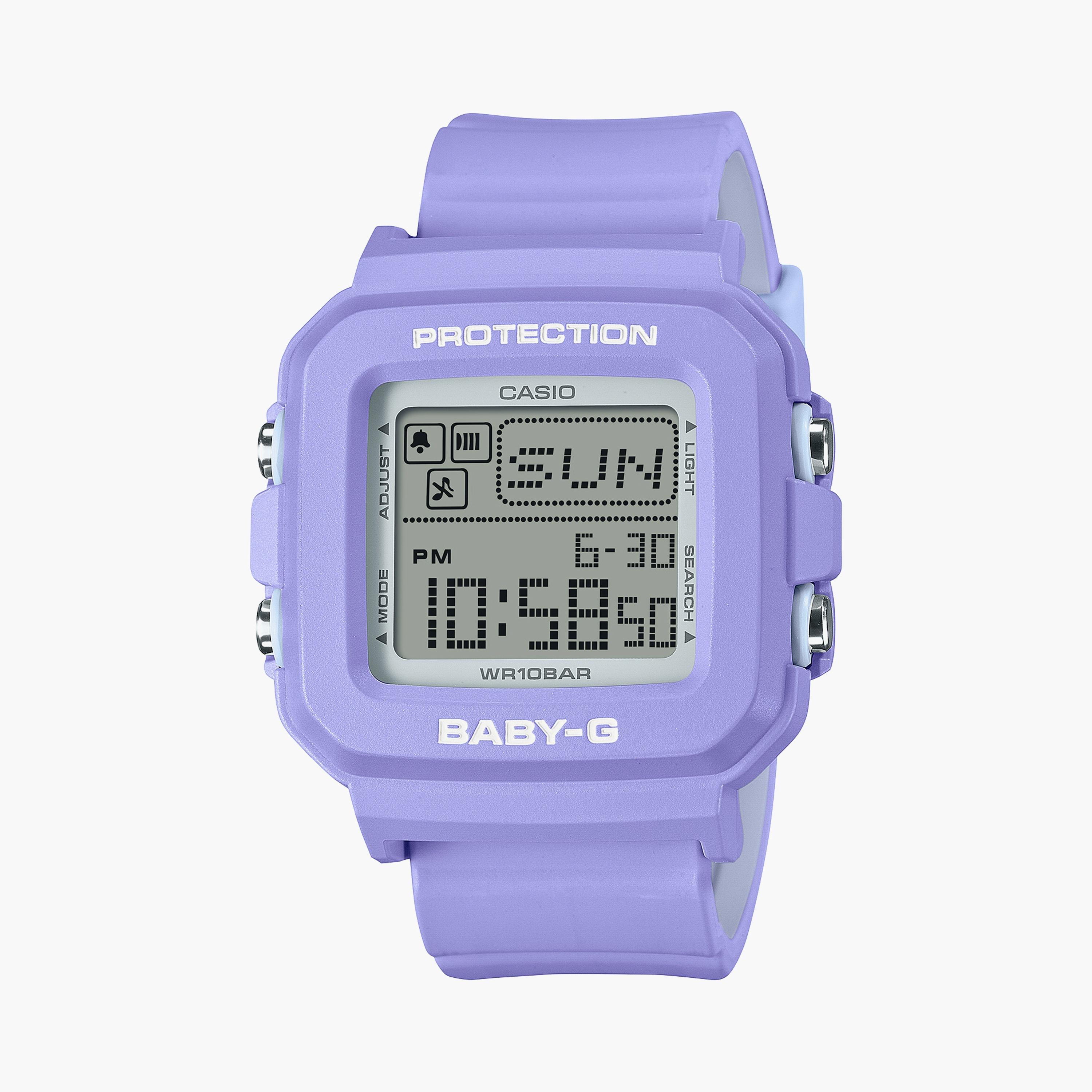 كاسيو بيبي-جي ساعة نسائية 39 مم بنفسجية رقمية بسوار سيليكون | BGD-10K-6DR-women-watchesandjewellery-watches-image-2