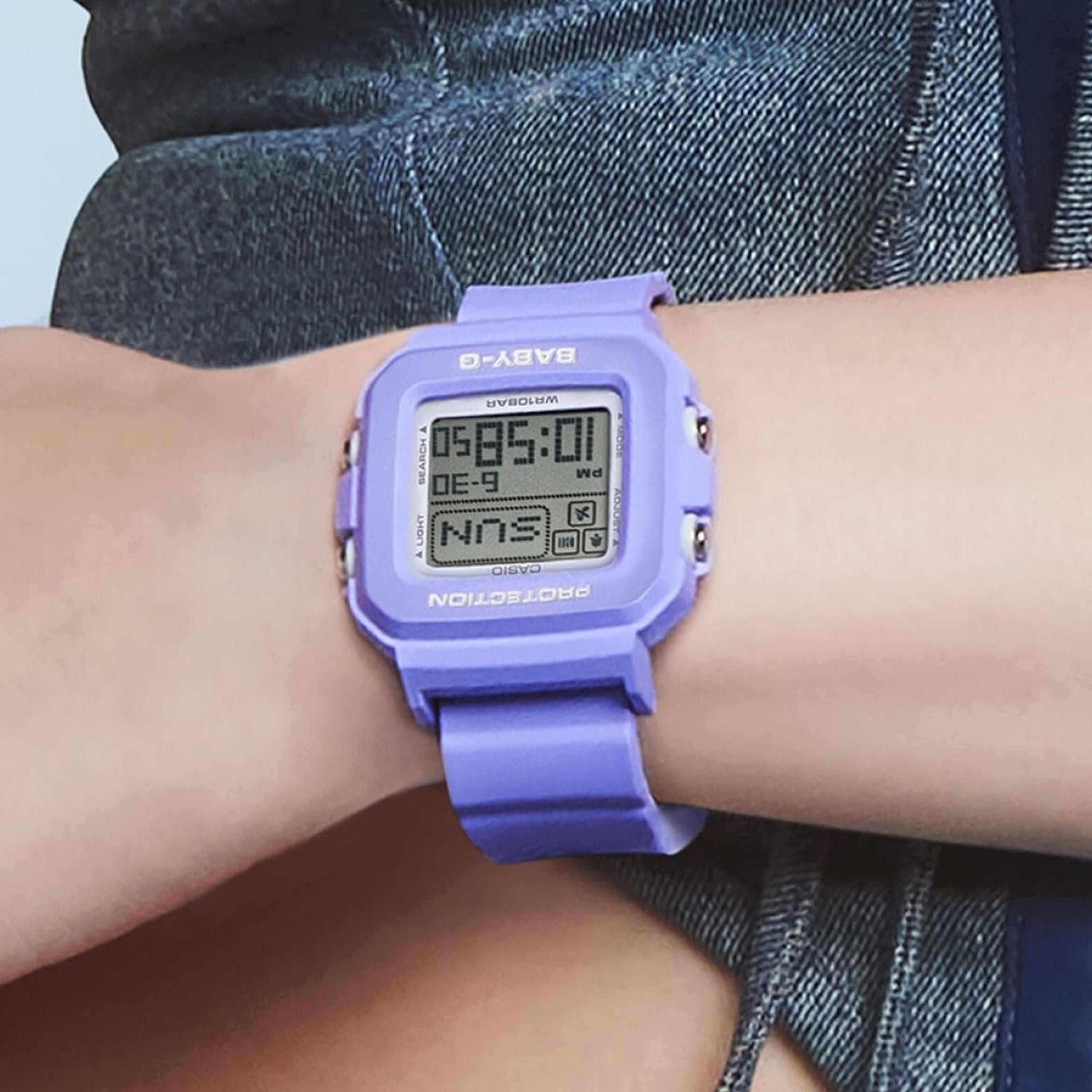 كاسيو بيبي-جي ساعة نسائية 39 مم بنفسجية رقمية بسوار سيليكون | BGD-10K-6DR-women-watchesandjewellery-watches-image-5