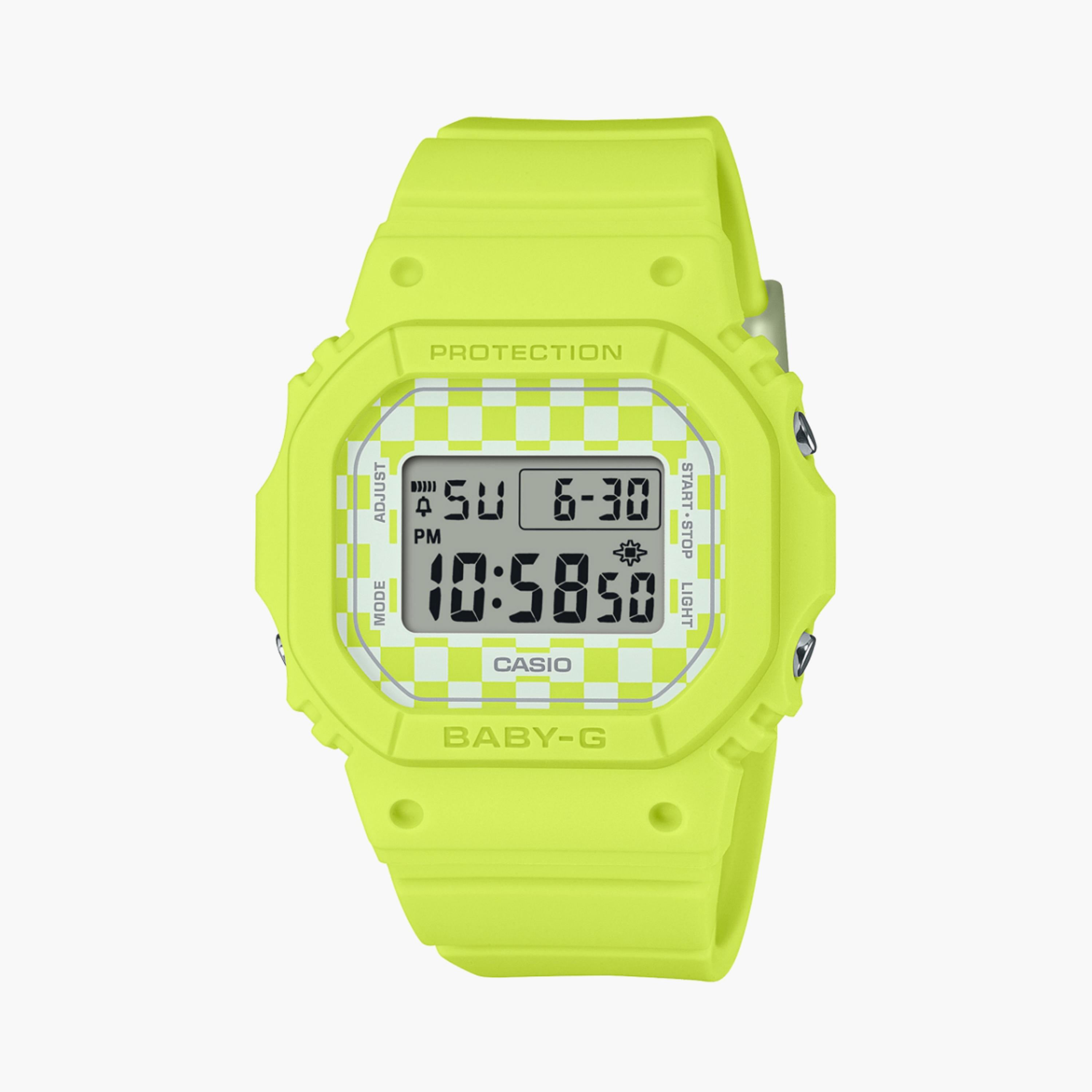 كاسيو بيبي-جي ساعة نسائية 38 مم خضراء رقمية بسوار سيليكون | BGD-565GS-9DR-women-watchesandjewellery-watches-image-1