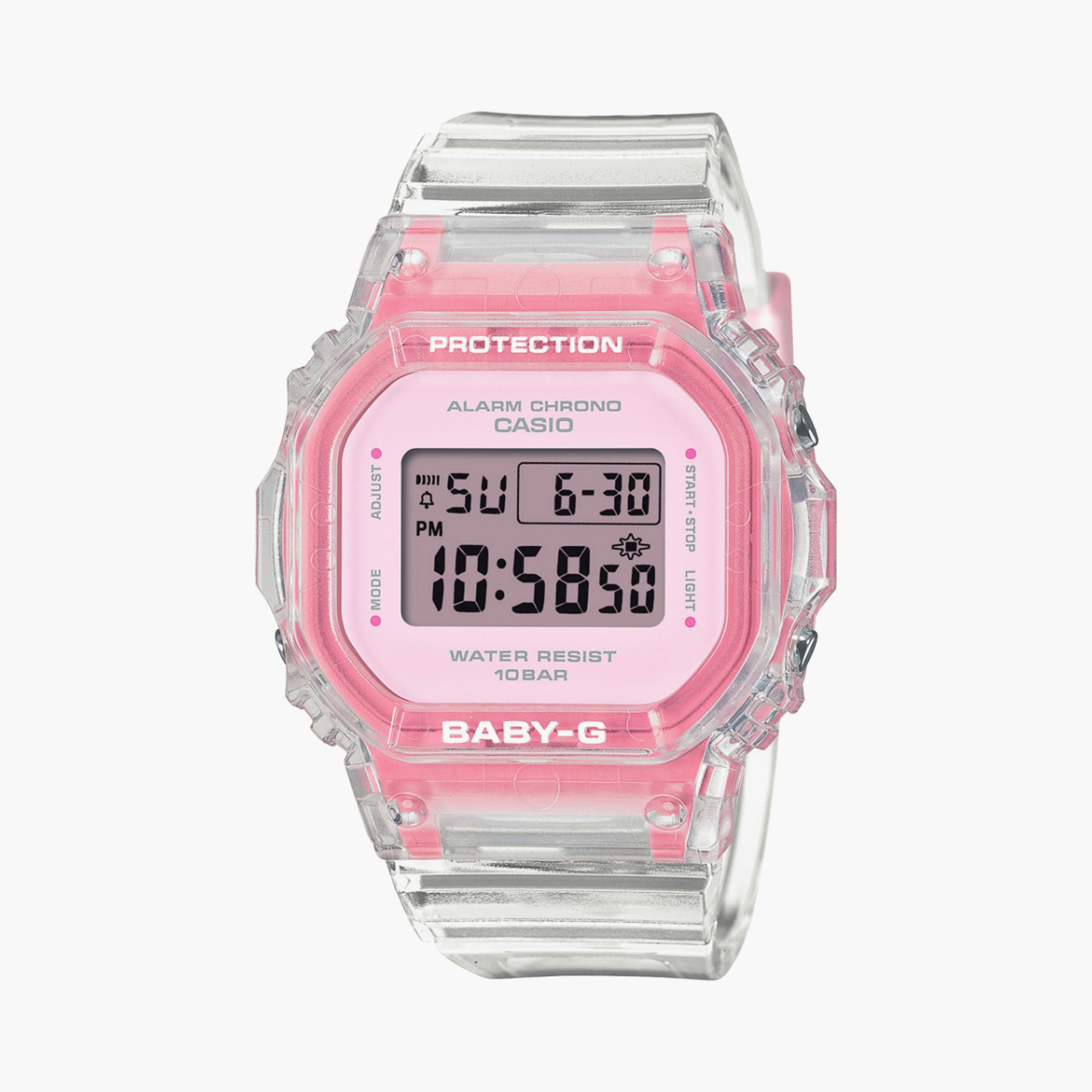 كاسيو بيبي-جي ساعة نسائية 38 مم شفافة رقمية بسوار سيليكون | BGD-565SJ-7DR-women-watchesandjewellery-watches-image-2