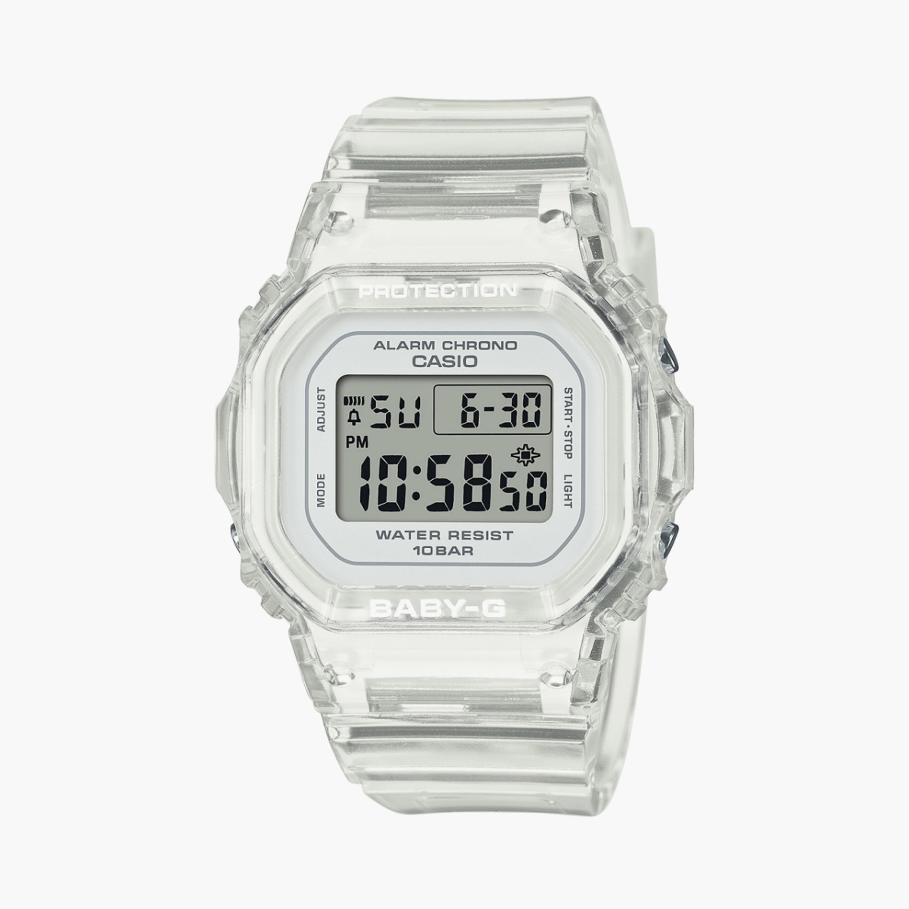 كاسيو بيبي-جي ساعة نسائية 38 مم شفافة رقمية بسوار سيليكون | BGD-565US-7DR-women-watchesandjewellery-watches-image-1