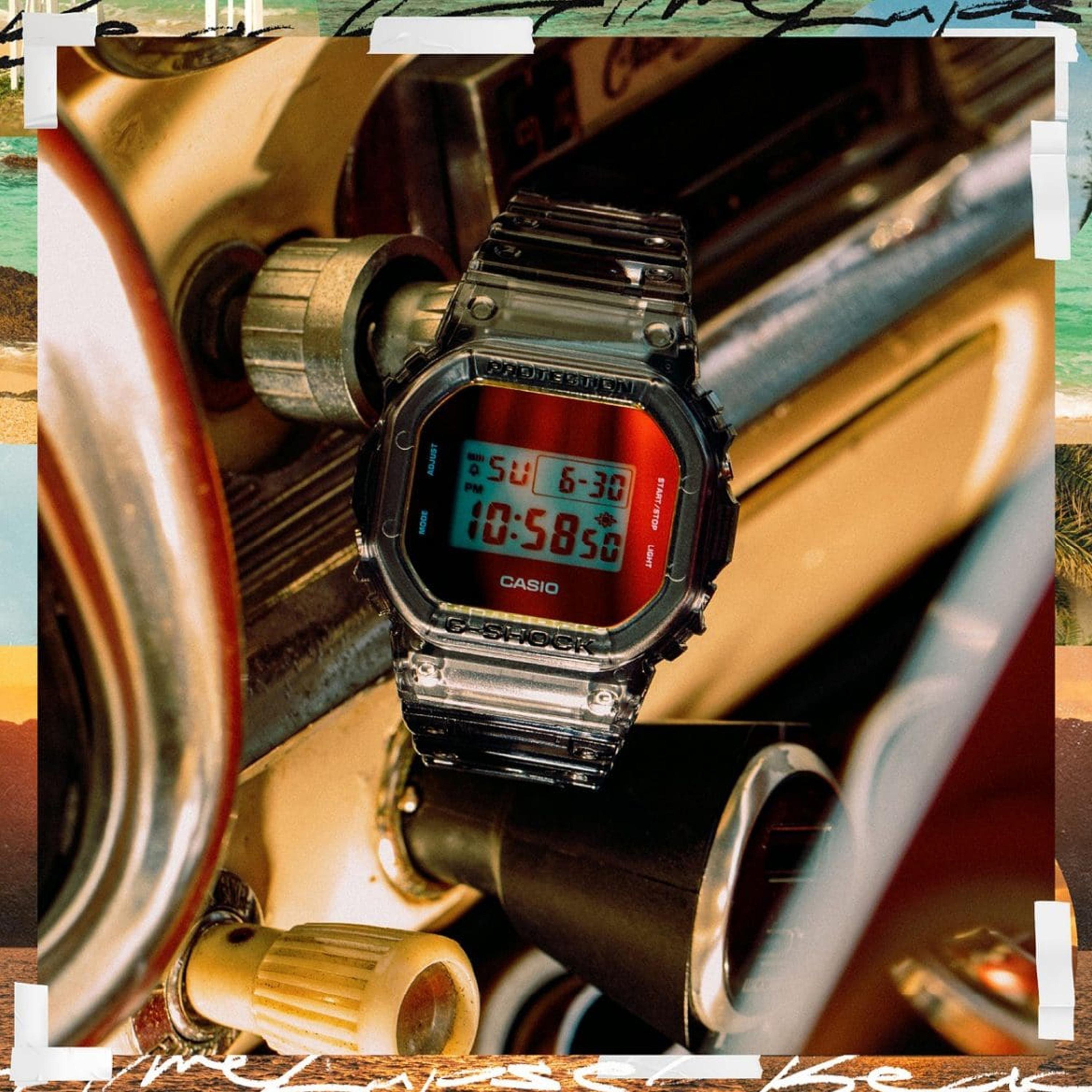 كاسيو جي-شوك ساعة رجالية 43 مم رمادية رقمية بسوار سيليكون | DW-5600TLS-8DR-men-watchesandjewellery-watches-image-4