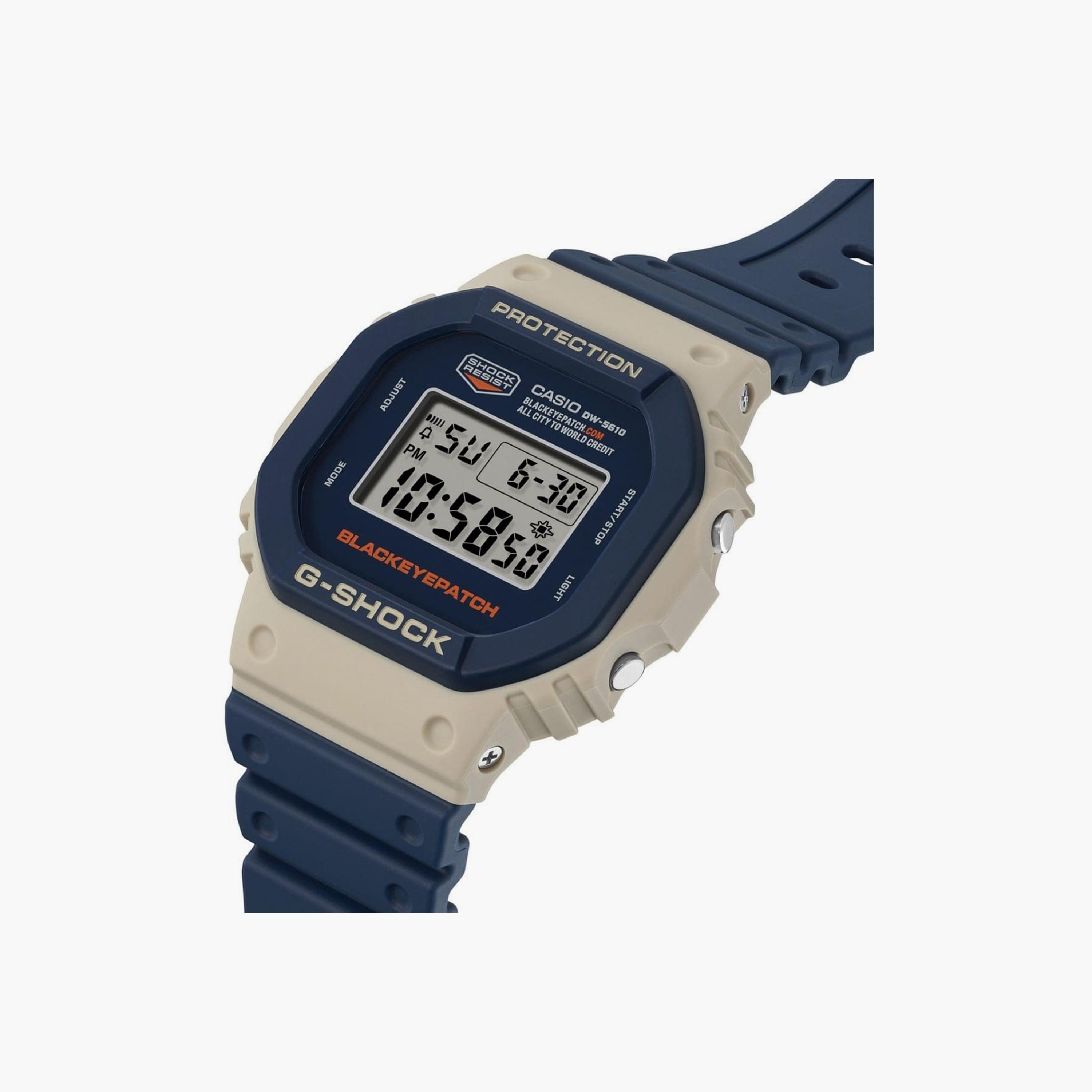 كاسيو جي-شوك ساعة رجالية 44 مم زرقاء رقمية بسوار سيليكون | DW-5610BEP-2DR-men-watchesandjewellery-watches-image-2