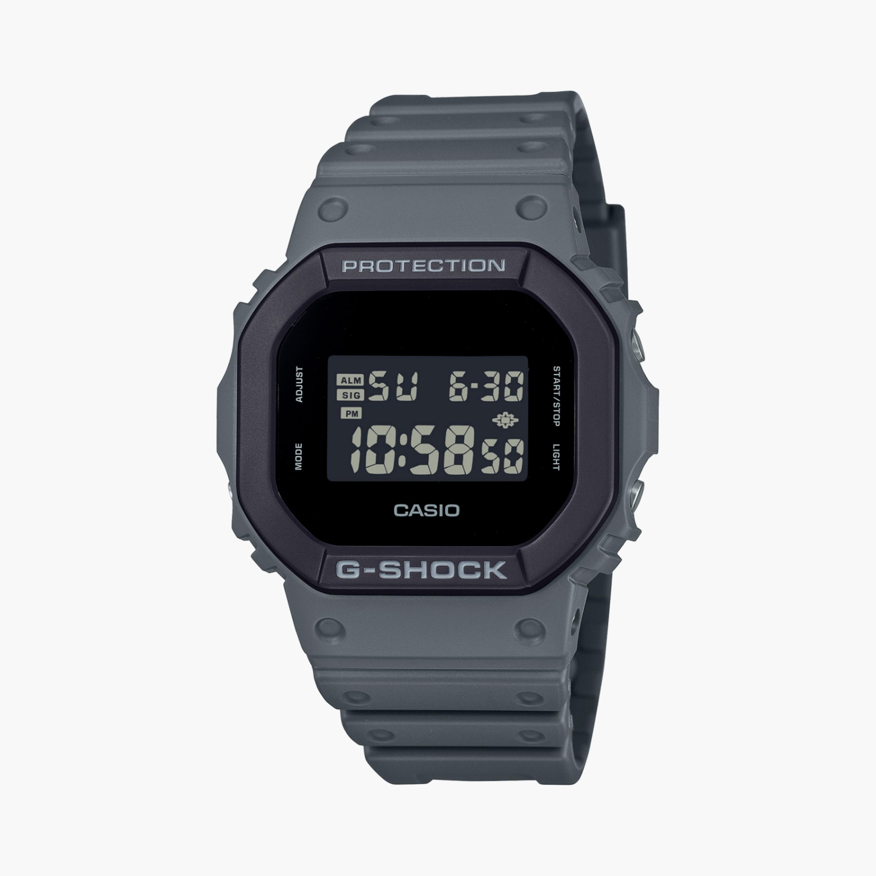 كاسيو جي-شوك ساعة رجالية 44 مم رمادية رقمية بسوار سيليكون | DW-5610UU-8DR-men-watchesandjewellery-watches-image-1