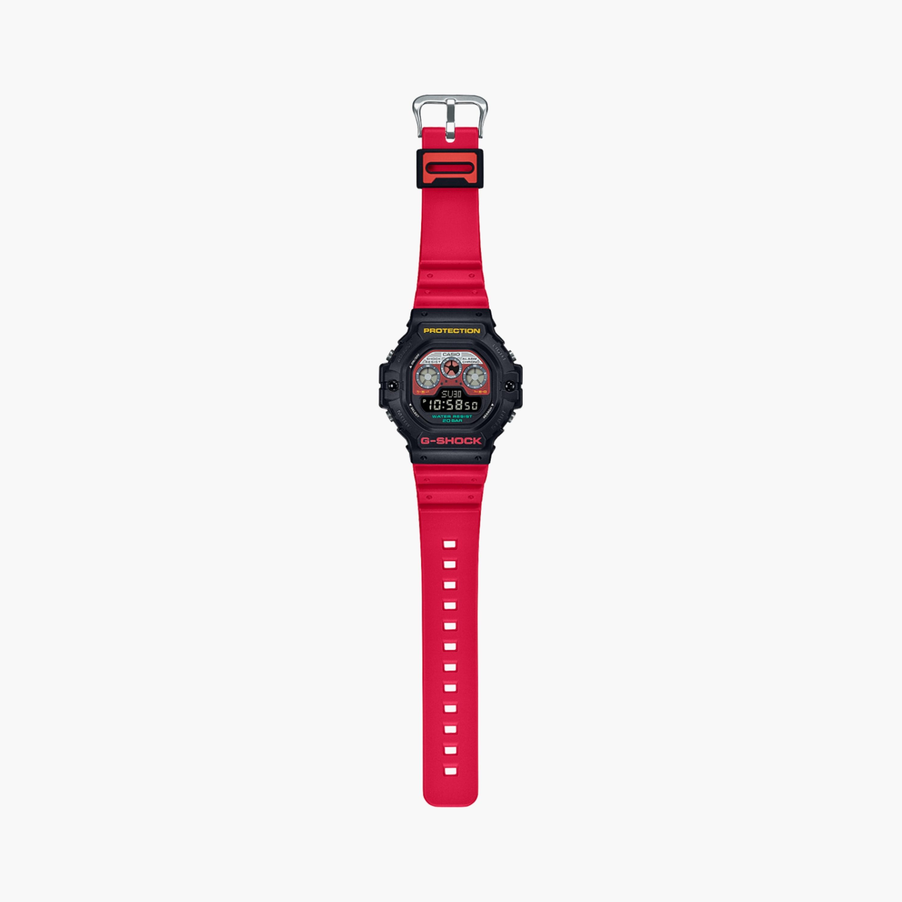 كاسيو جي-شوك ساعة رجالية 47 مم حمراء رقمية بسوار سيليكون | DW-5900MT-1A4DR-men-watchesandjewellery-watches-image-2