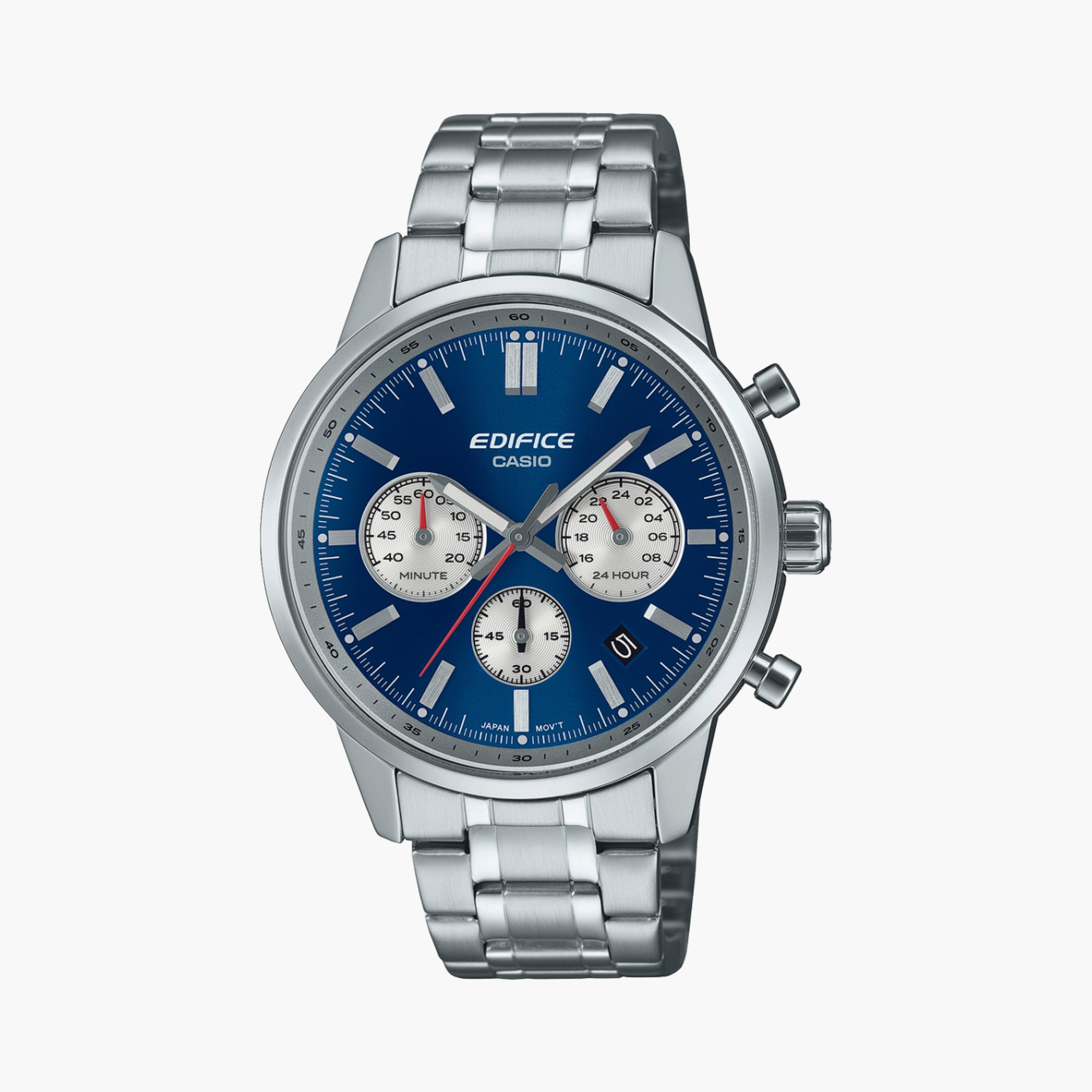 كاسيو إديفايس ساعة رجالية 41 مم فضية بعقارب من الفولاذ المقاوم للصدأ | EFR-575D-2ADF-men-watchesandjewellery-watches-image-1