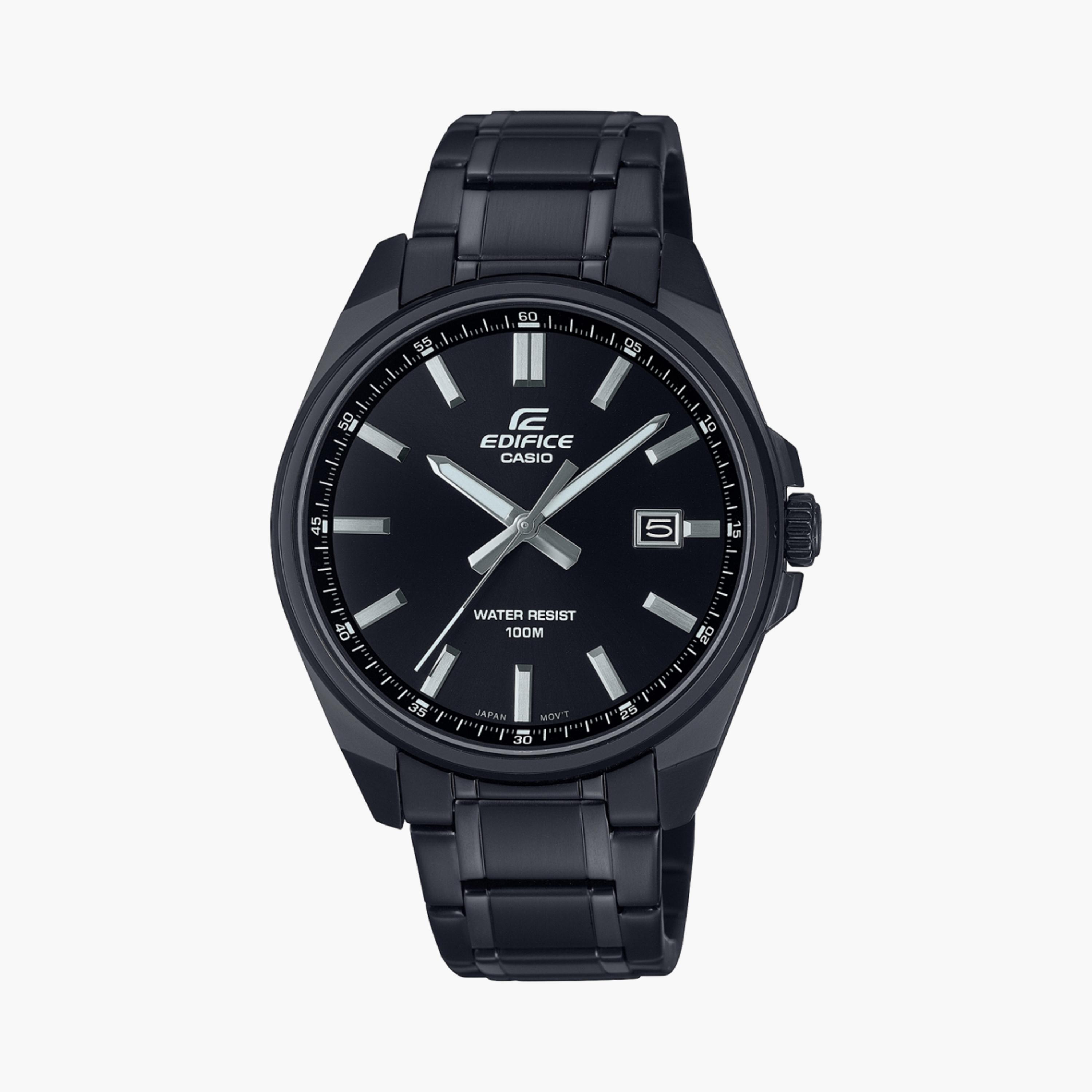 كاسيو إديفايس ساعة رجالية 43 مم سوداء بعقارب من الفولاذ المقاوم للصدأ | EFV-150DC-1AVUDF-men-watchesandjewellery-watches-image-1