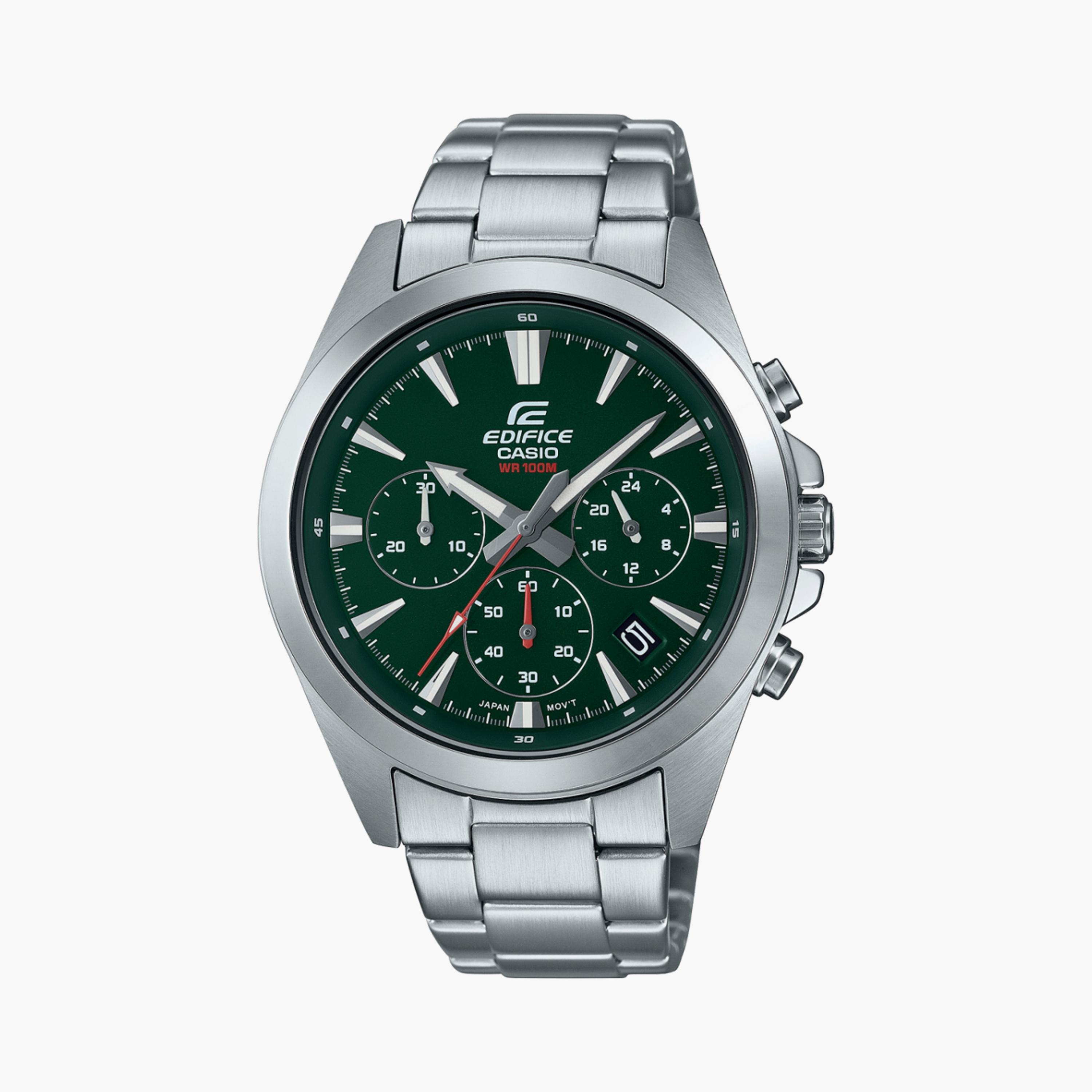 كاسيو إديفايس ساعة رجالية 44 مم فضية بعقارب من الفولاذ المقاوم للصدأ | EFV-630D-3AVUDF-men-watchesandjewellery-watches-image-1
