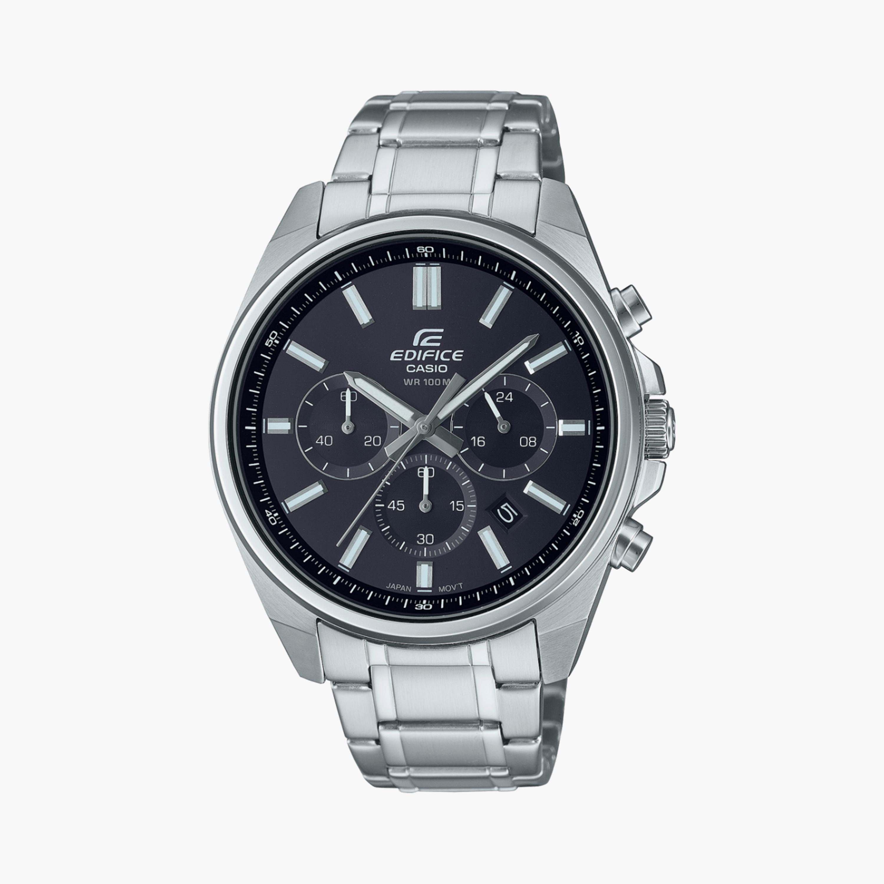 Casio Edifice Men's 44 MM Silver Analog Stainless Steel Watch | EFV-650D-1AVUDF-men-watchesandjewellery-watches-image-1