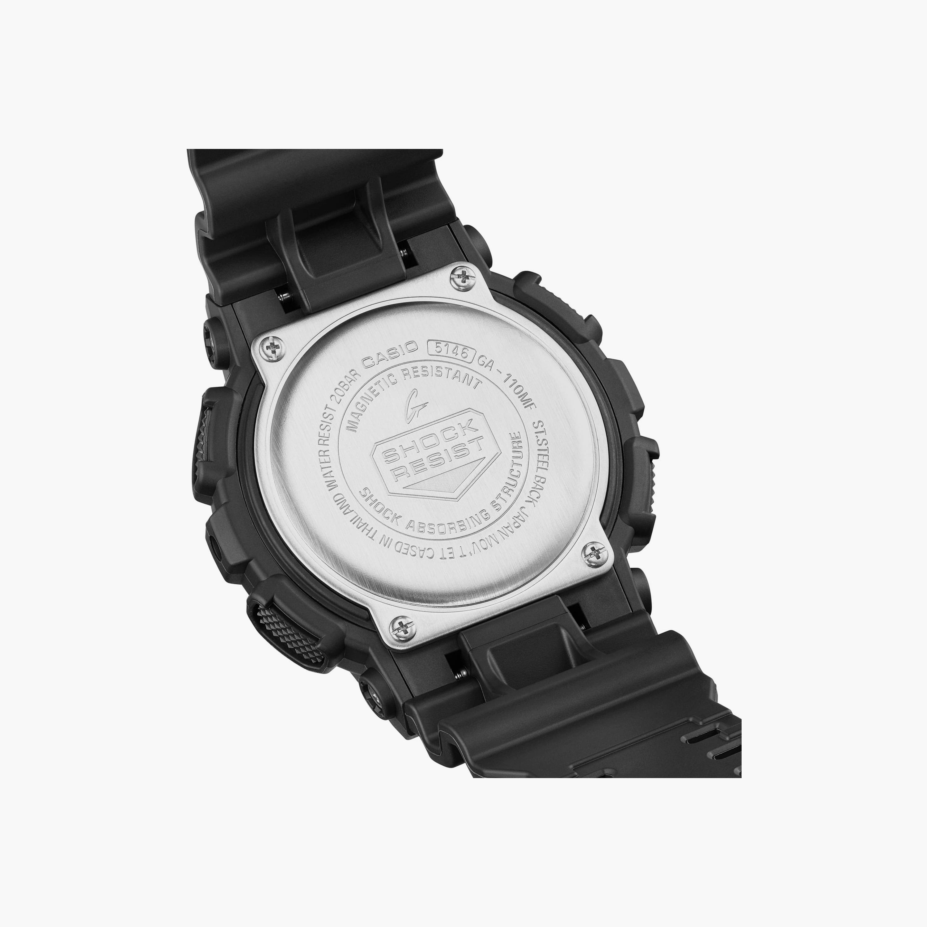 كاسيو جي-شوك ساعة رجالية 51 مم سوداء بعقارب ورقمية بسوار سيليكون | GA-110MF-1ADR-men-watchesandjewellery-watches-image-5