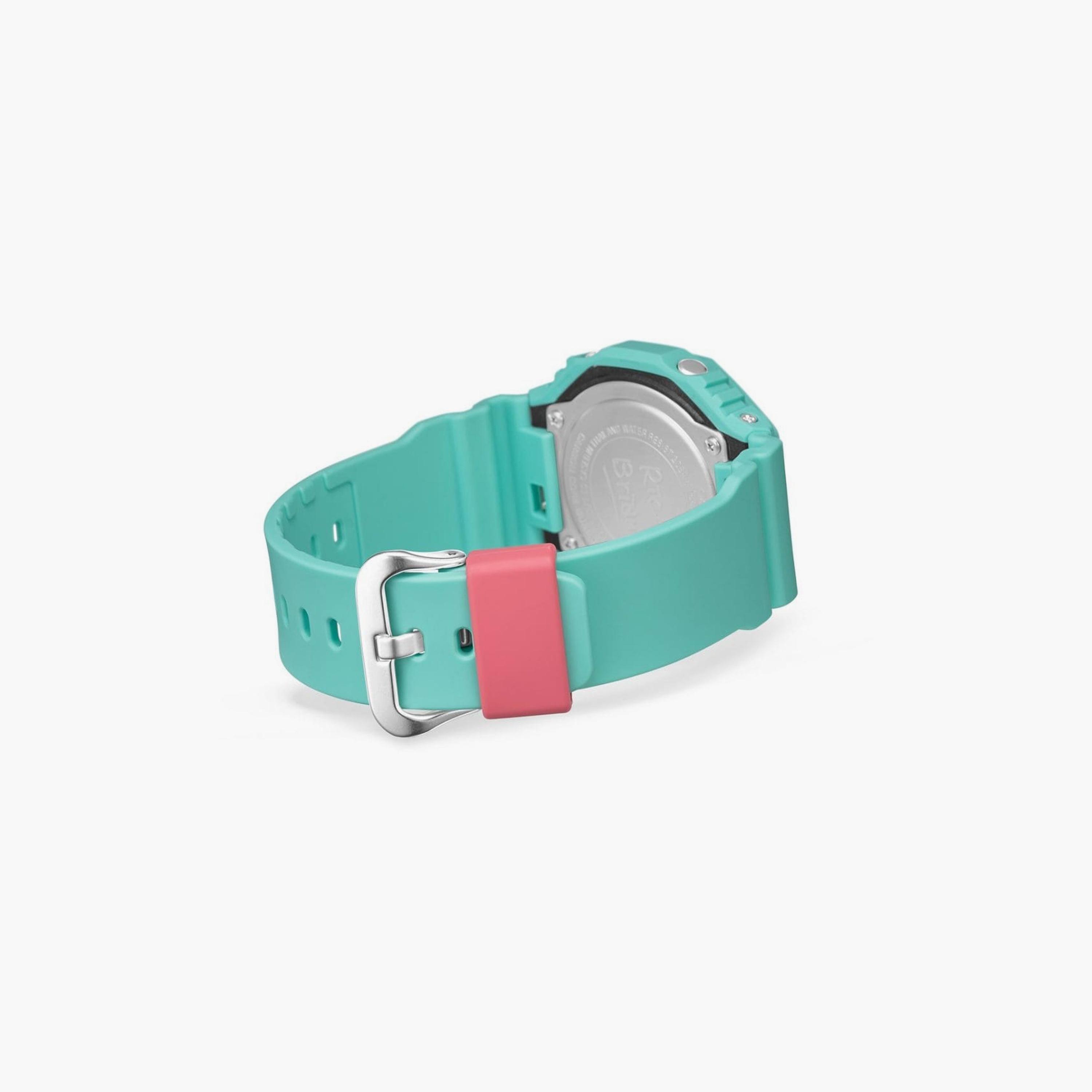 كاسيو جي-شوك ساعة 45 مم فيروزي بعقارب ورقمية بسوار سيليكون | GA-2100RB-3ADR-men-watchesandjewellery-watches-image-3