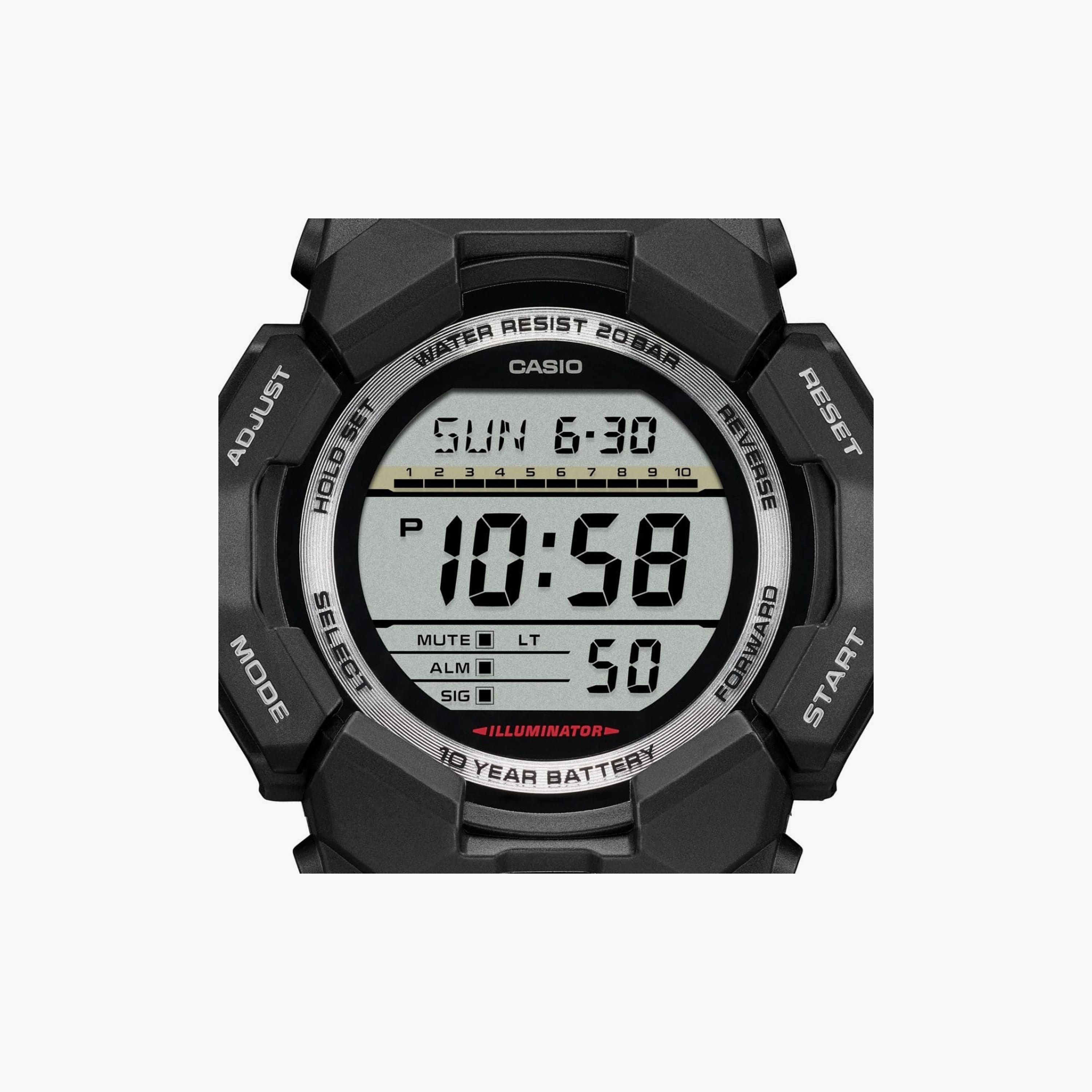 كاسيو جي-شوك ساعة رجالية 52 مم سوداء رقمية بسوار سيليكون | GD-010-1DR-men-watchesandjewellery-watches-image-5