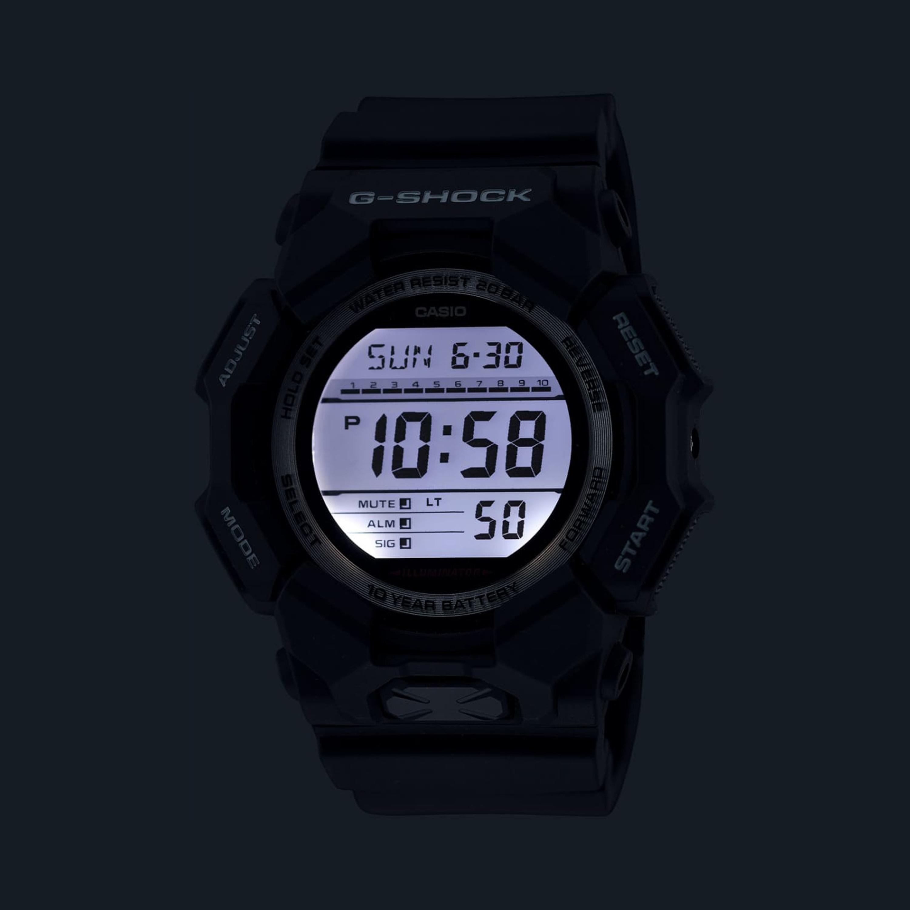 كاسيو جي-شوك ساعة رجالية 52 مم سوداء رقمية بسوار سيليكون | GD-010-1DR-men-watchesandjewellery-watches-image-6