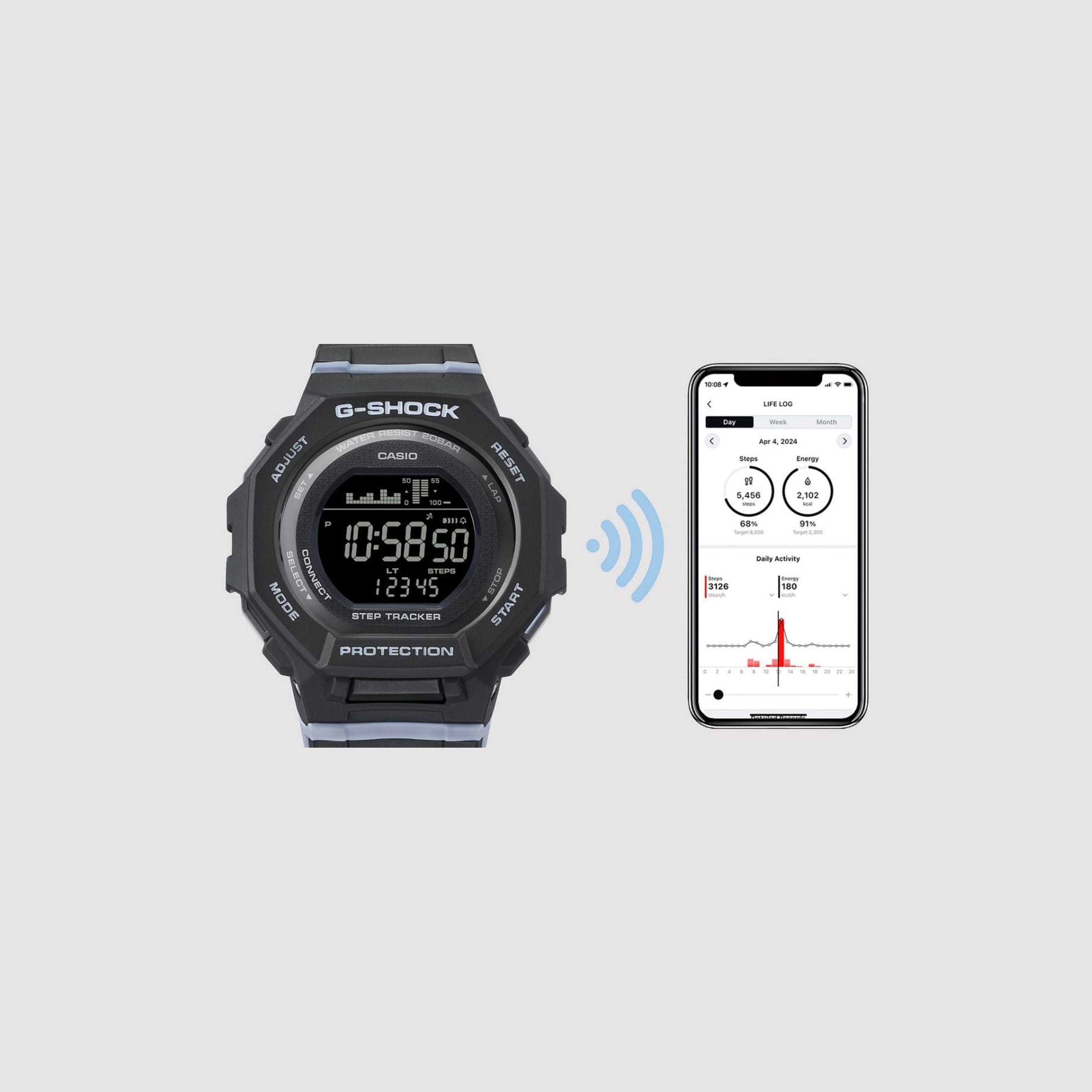 كاسيو جي-شوك ساعة نسائية 44 مم سوداء رقمية بسوار سيليكون | GMD-B300-1DR-women-watchesandjewellery-watches-image-2