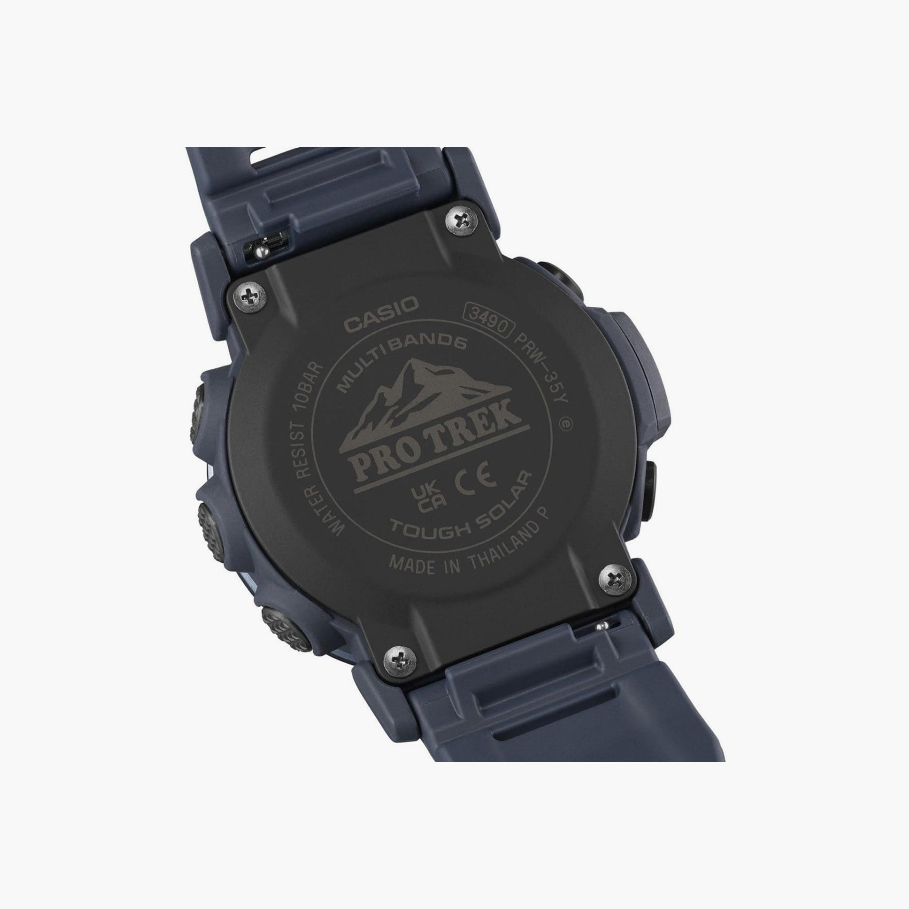 كاسيو ساعة رجالية 45 مم زرقاء رقمية بسوار سيليكون | PRW-35Y-2DR-men-watchesandjewellery-watches-image-5