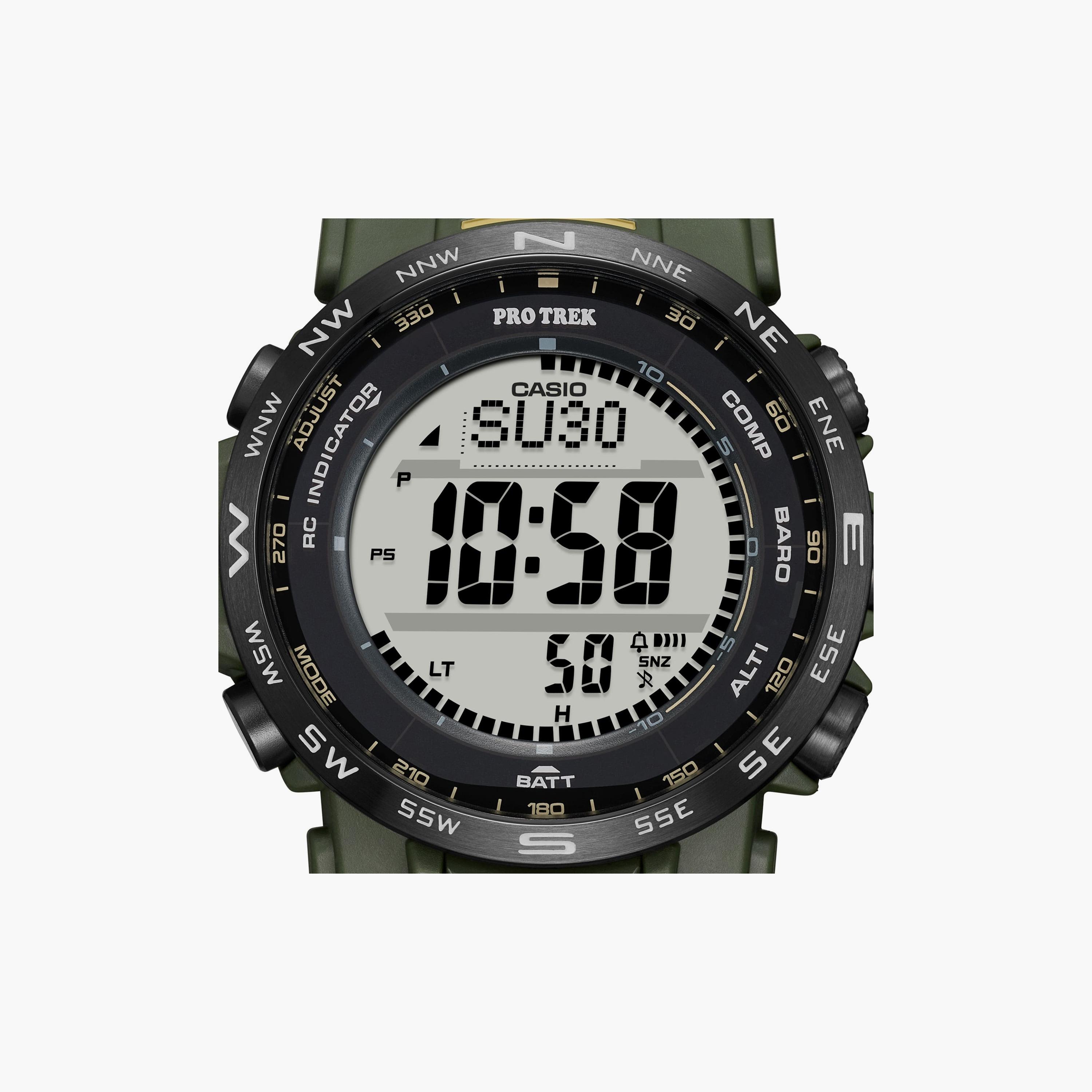 كاسيو ساعة رجالية 45 مم خضراء رقمية بسوار سيليكون | PRW-35Y-3BDR-men-watchesandjewellery-watches-image-6