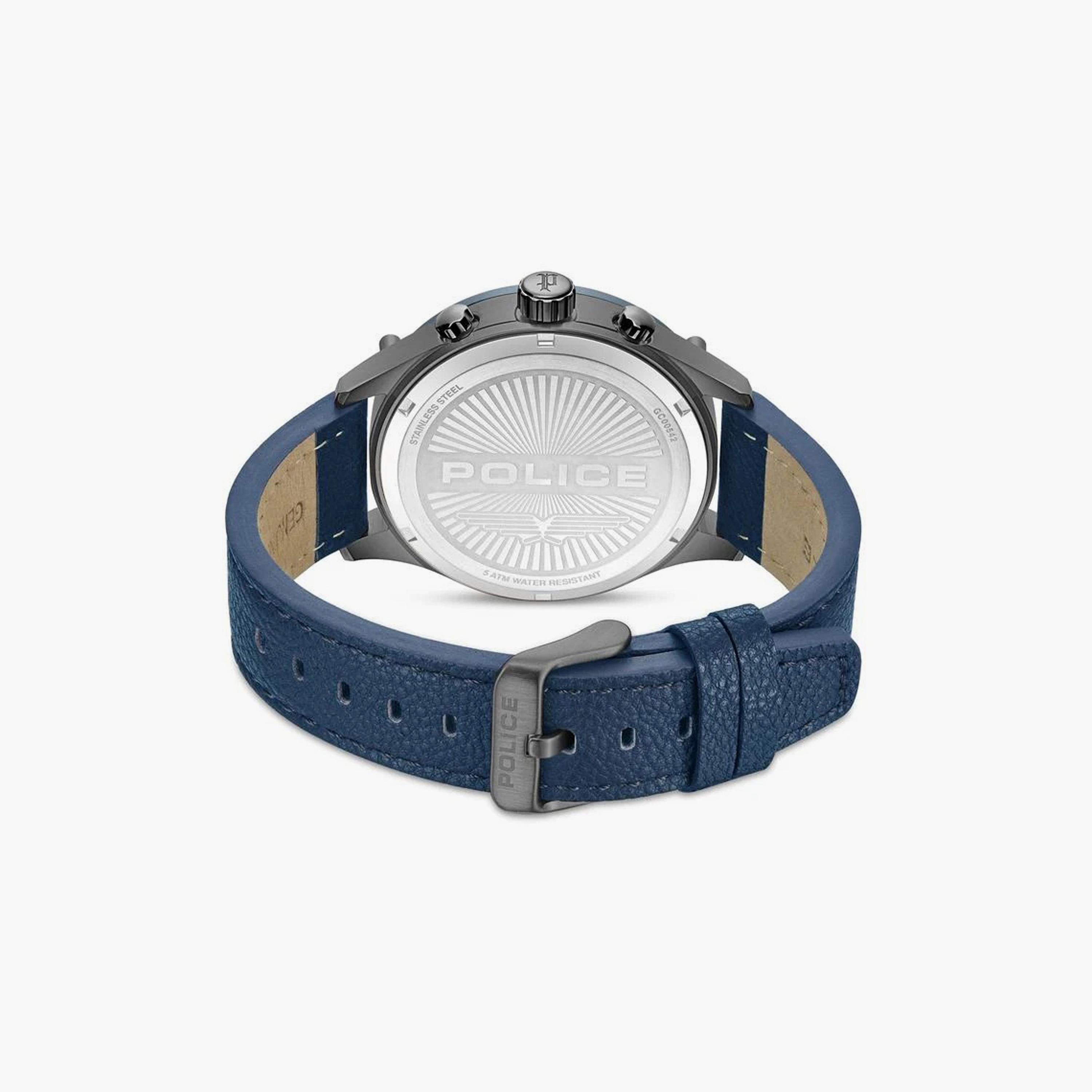 بوليس ساعة رجالية كرونوغراف جلد أزرق 46 مم | PEWGC0054206-men-watchesandjewellery-watches-image-3
