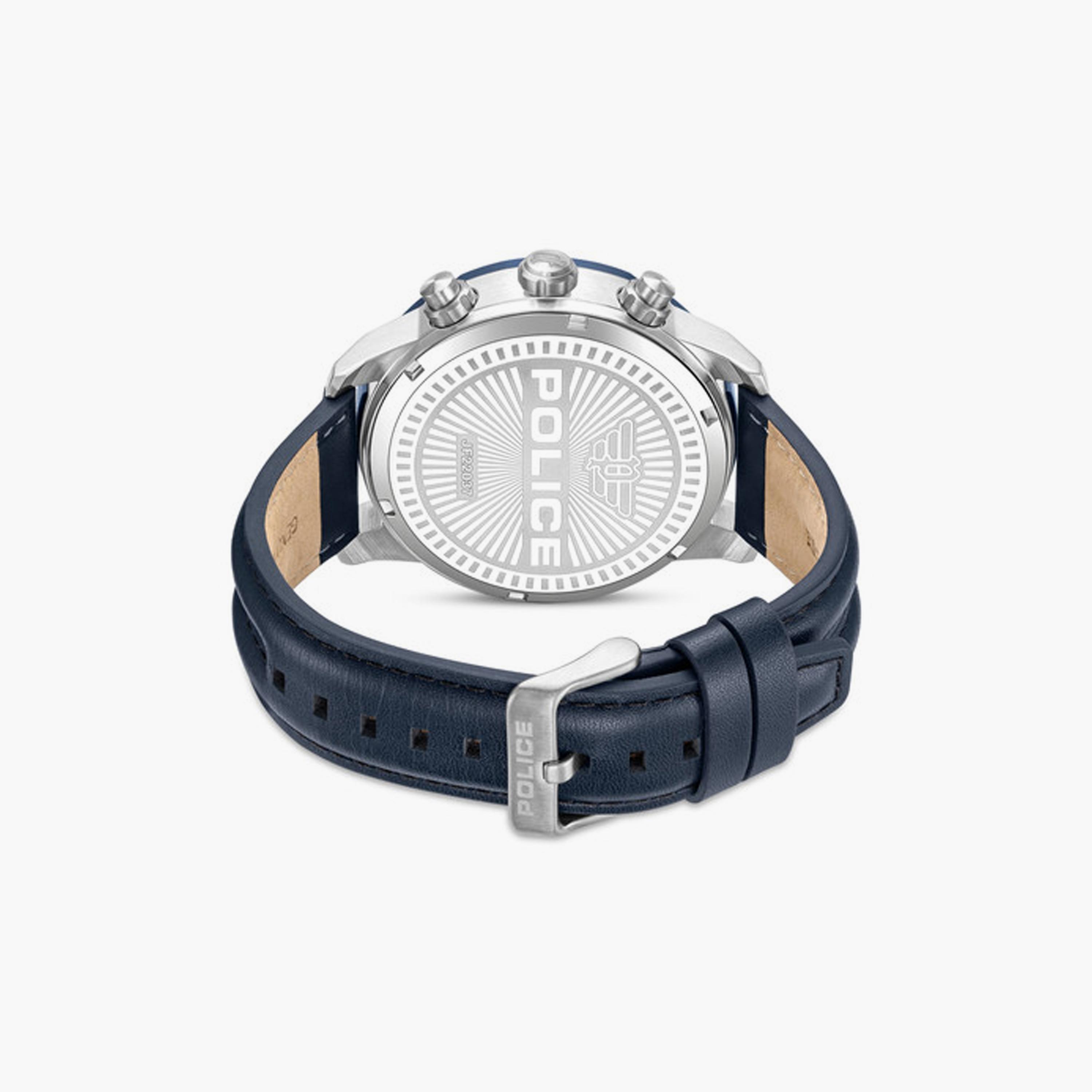 بوليس ساعة رجالية كرونوغراف جلد أزرق 48 مم | PEWJF2203709-men-watchesandjewellery-watches-image-3