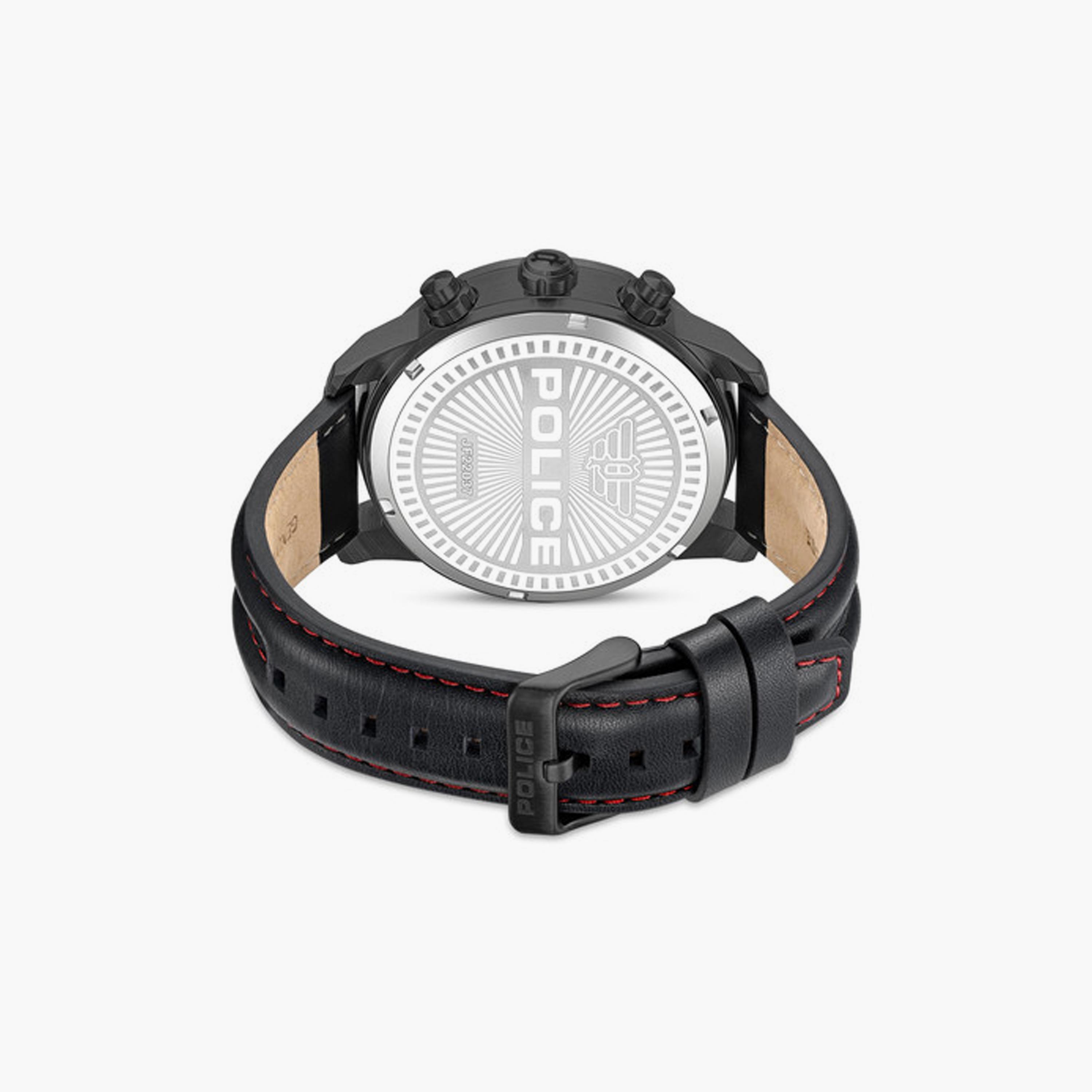 بوليس ساعة رجالية كرونوغراف جلد أسود 48 مم | PEWJF2203710-men-watchesandjewellery-watches-image-3