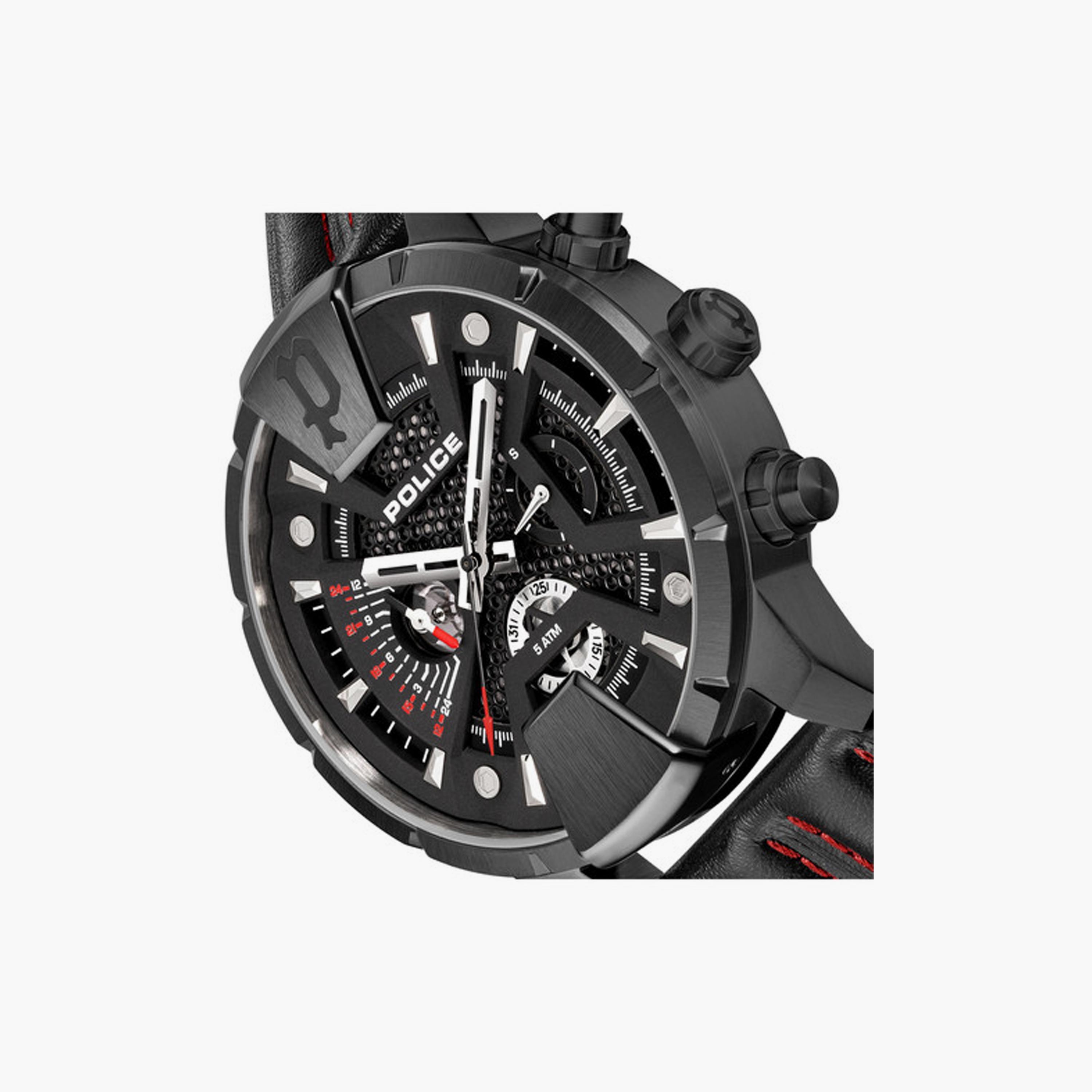 بوليس ساعة رجالية كرونوغراف جلد أسود 48 مم | PEWJF2203710-men-watchesandjewellery-watches-image-4