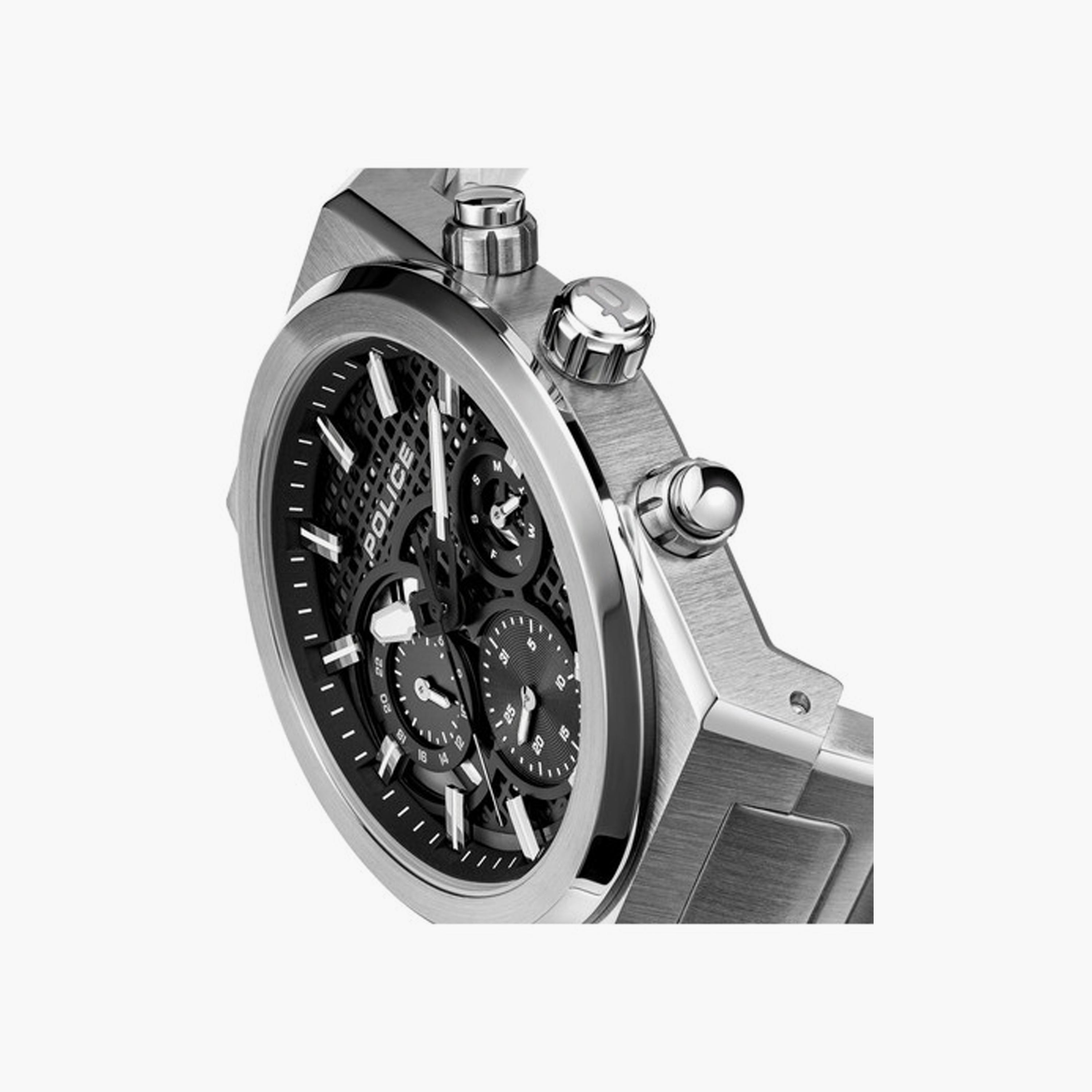 بوليس ساعة رجالية كرونوغراف فضي ستانلس ستيل 45 مم | PEWJK2226706-men-watchesandjewellery-watches-image-4