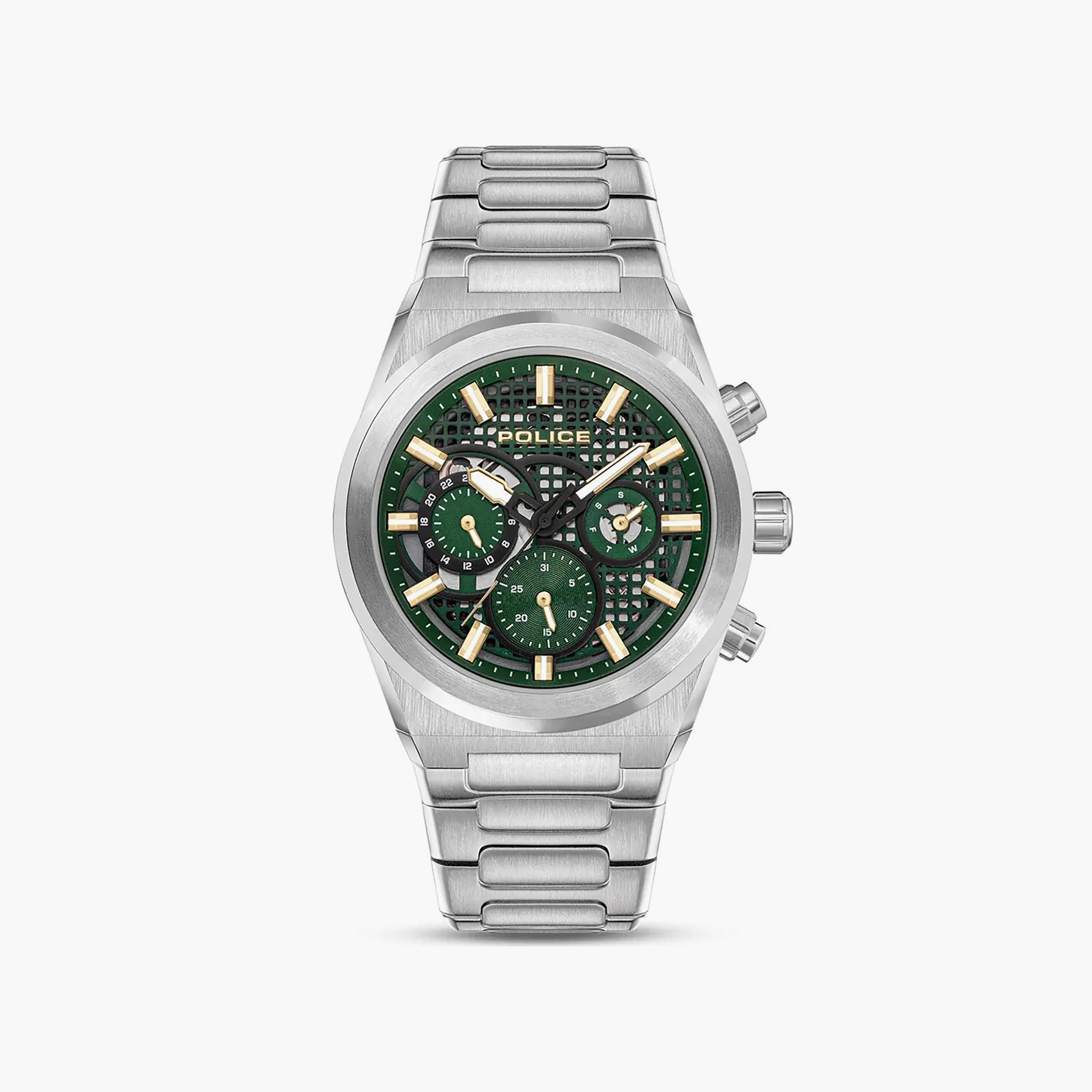 بوليس ساعة رجالية كرونوغراف فضي ستانلس ستيل 45 مم | PEWJK2226708-men-watchesandjewellery-watches-image-1