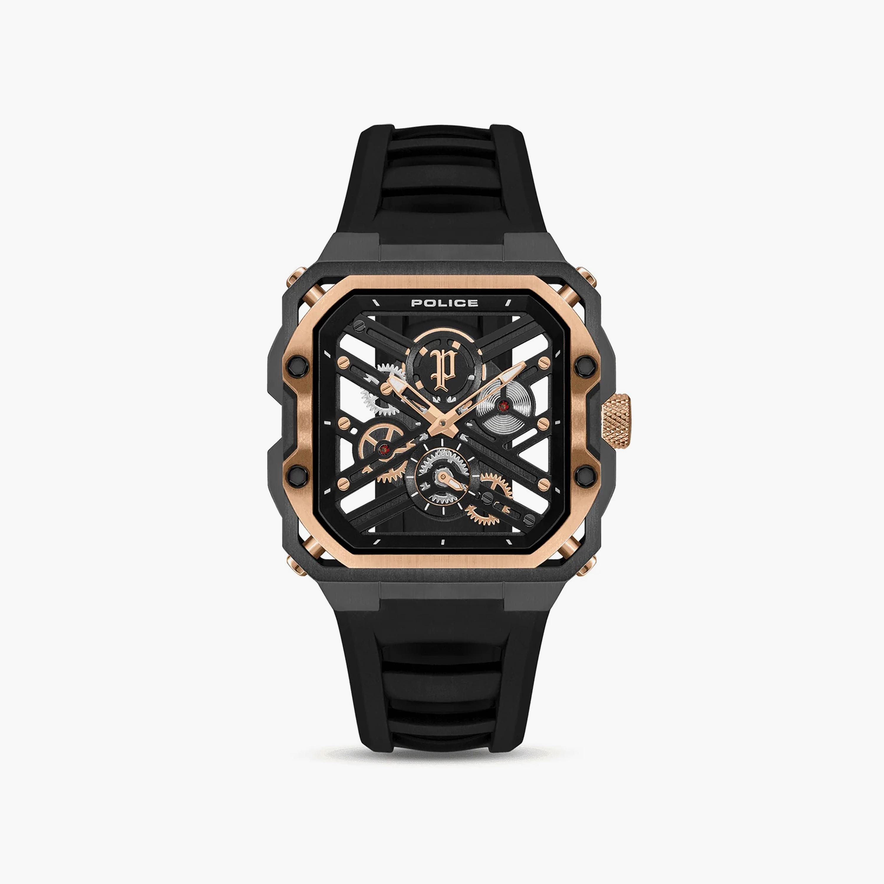 بوليس ساعة رجالية كرونوغراف أسود سيليكون 45 مم | PEWGM0072002-men-watchesandjewellery-watches-image-1