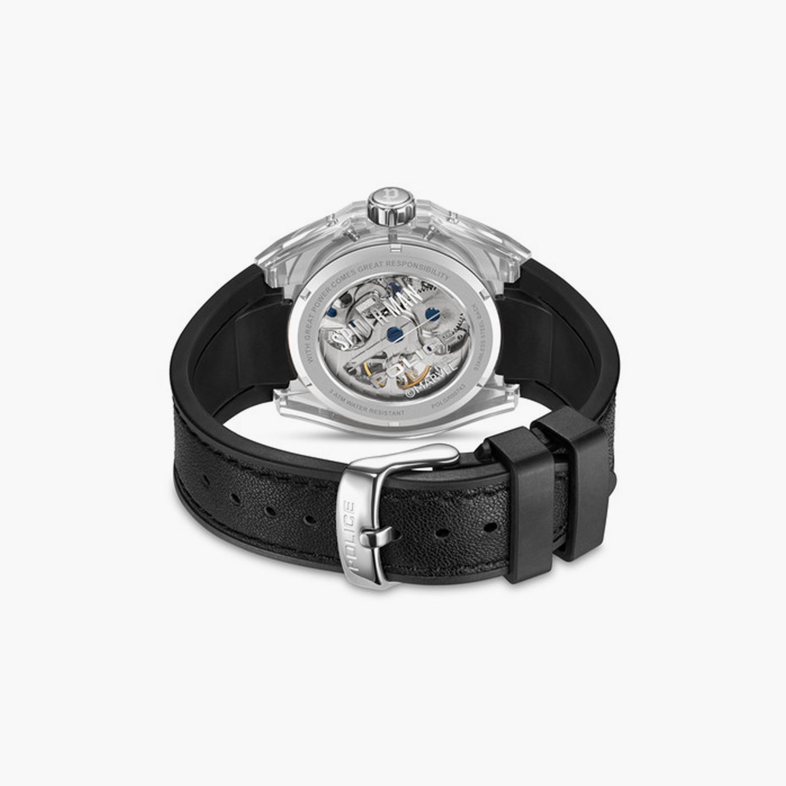 بوليس ساعة رجالية سيليكون سوداء اوتوماتيك ٤٤ مم | PEWGR0074302-men-watchesandjewellery-watches-image-3