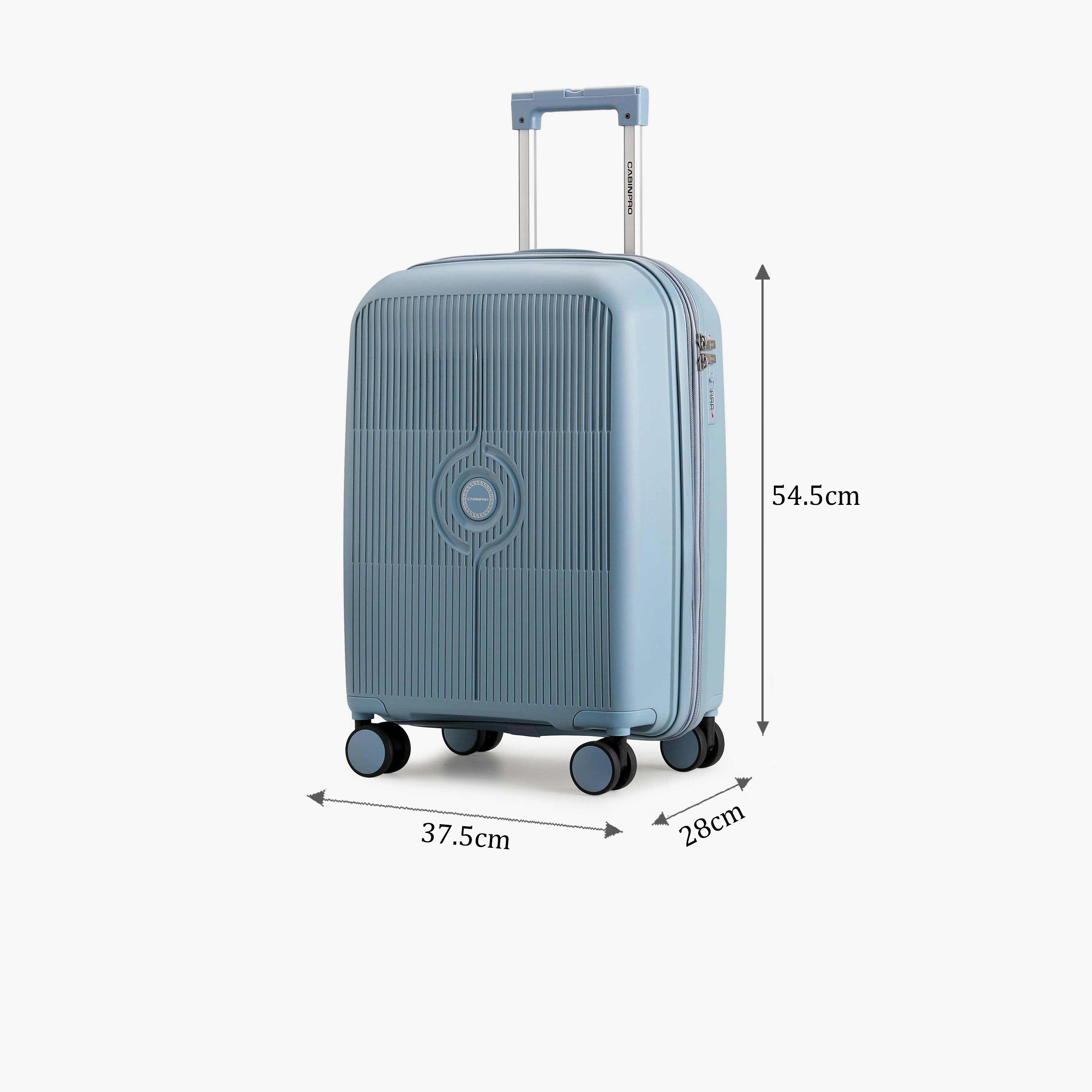 Cabinpro 54.5 CM Small Cabin Polypropylene Hard Sided 4-Wheeler Spinner Trolley Bag with TSA Lock | CP003-20-travel-luggagesandbags-luggage-image-2
