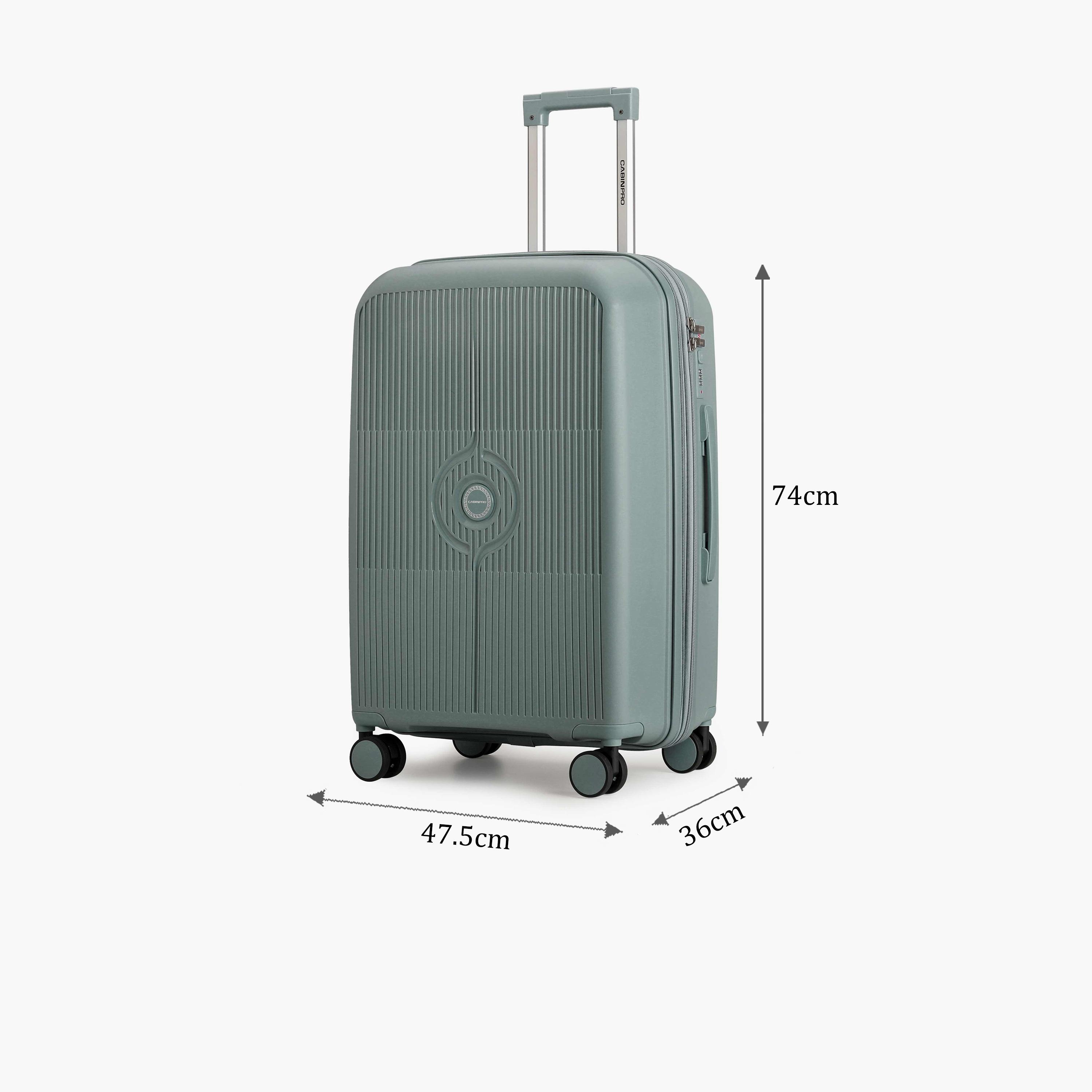 Cabinpro 74 CM Large Check-in Polypropylene Hard Sided 4-Wheeler Spinner Trolley Bag with TSA Lock | CP003-28-travel-luggagesandbags-luggage-image-2