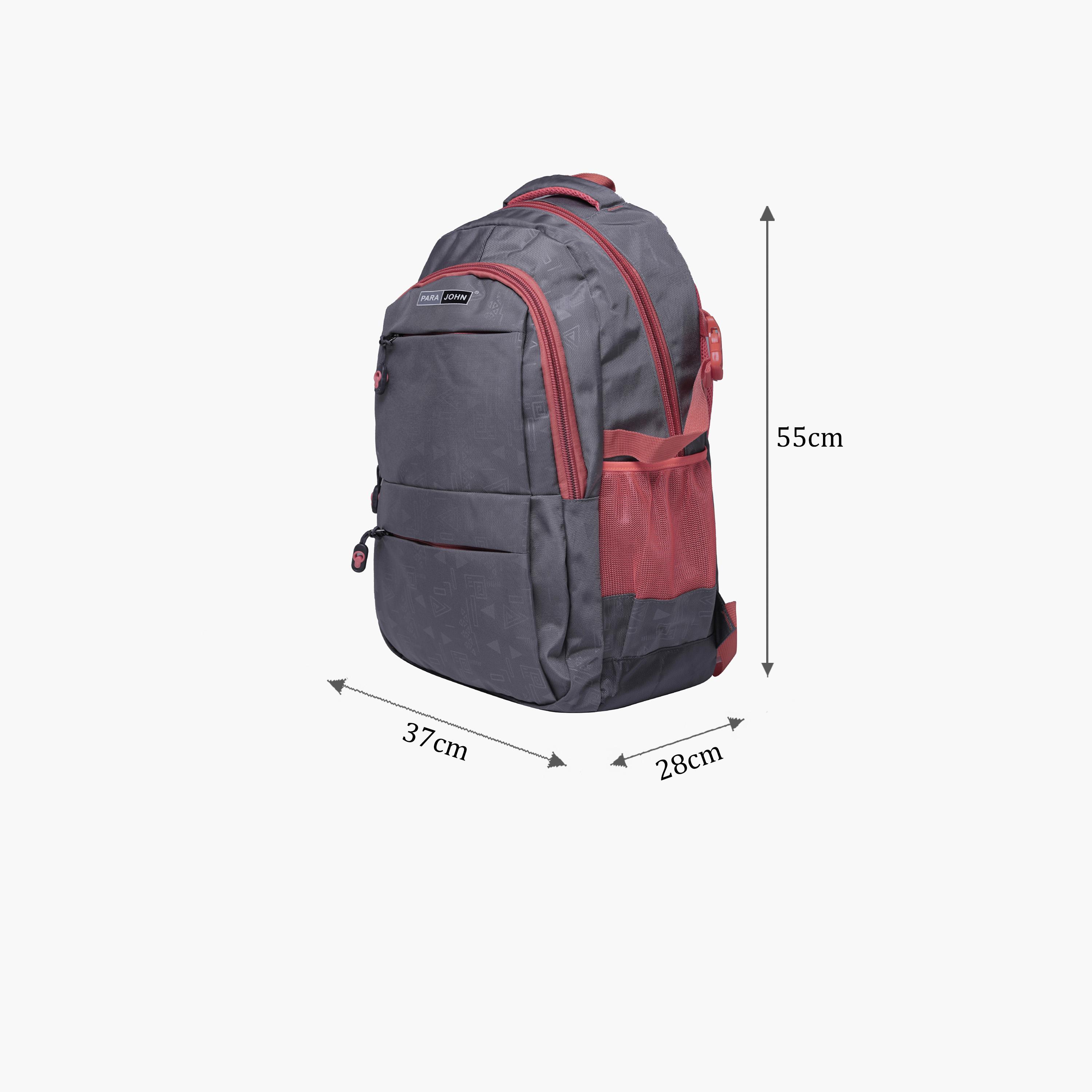 Para John 18 Inches Backpack - Polyester, Adjustable Shoulder Straps | PJSB6044A22-school-bagsandbackpacks-backpacks-image-2